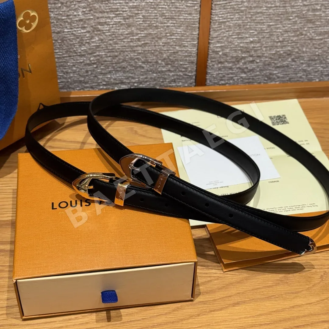 루이비통 20mm 모노그램 플라워 가죽 벨트 상세 이미지 3