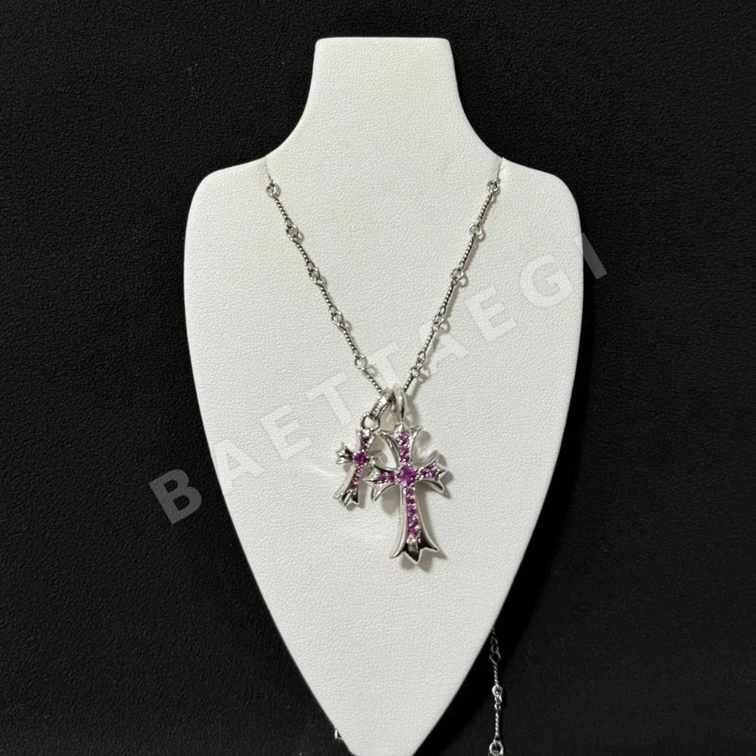 크롬하츠 다이아몬드 크로스 펜던트 목걸이 62620