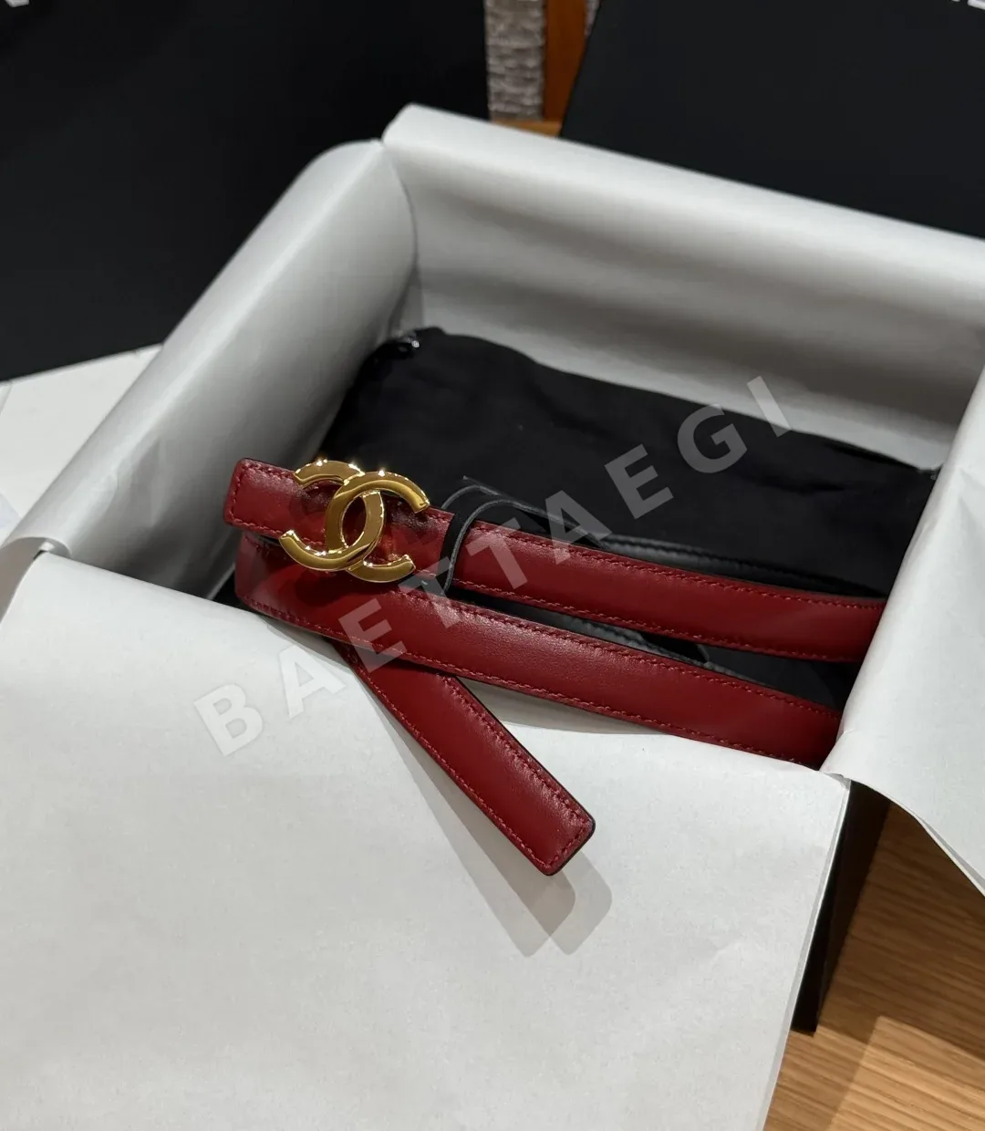 샤넬 더블 C 버클 가죽 벨트 상세 이미지 1