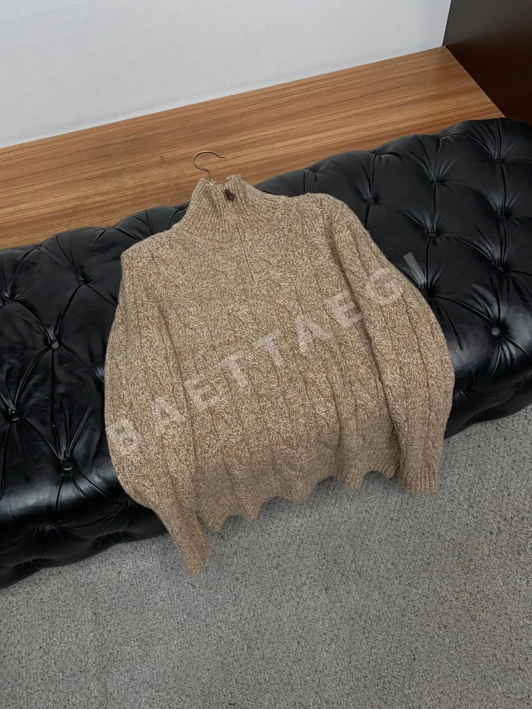 로로피아나 울 세로줄무늬 남성 긴팔 스웨터 상세 이미지 6