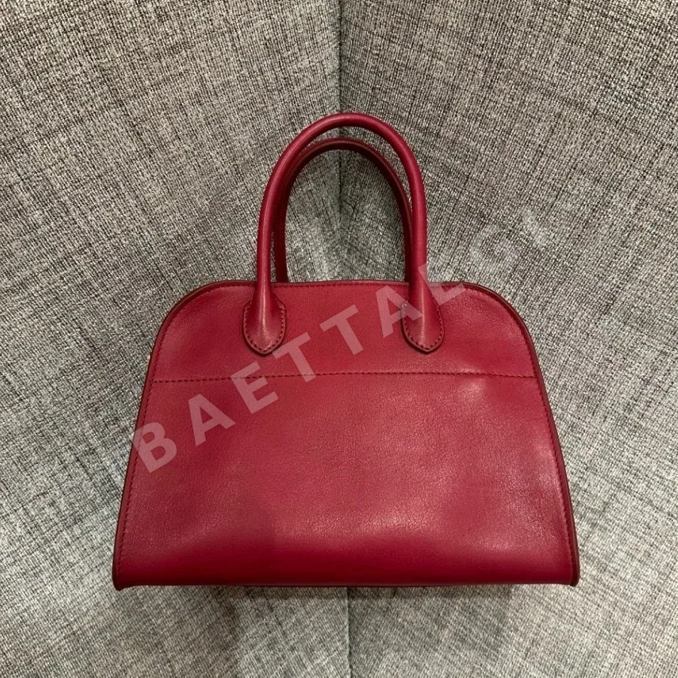 더로우 마고 스몰 플레인 딥 레드 가방 128607