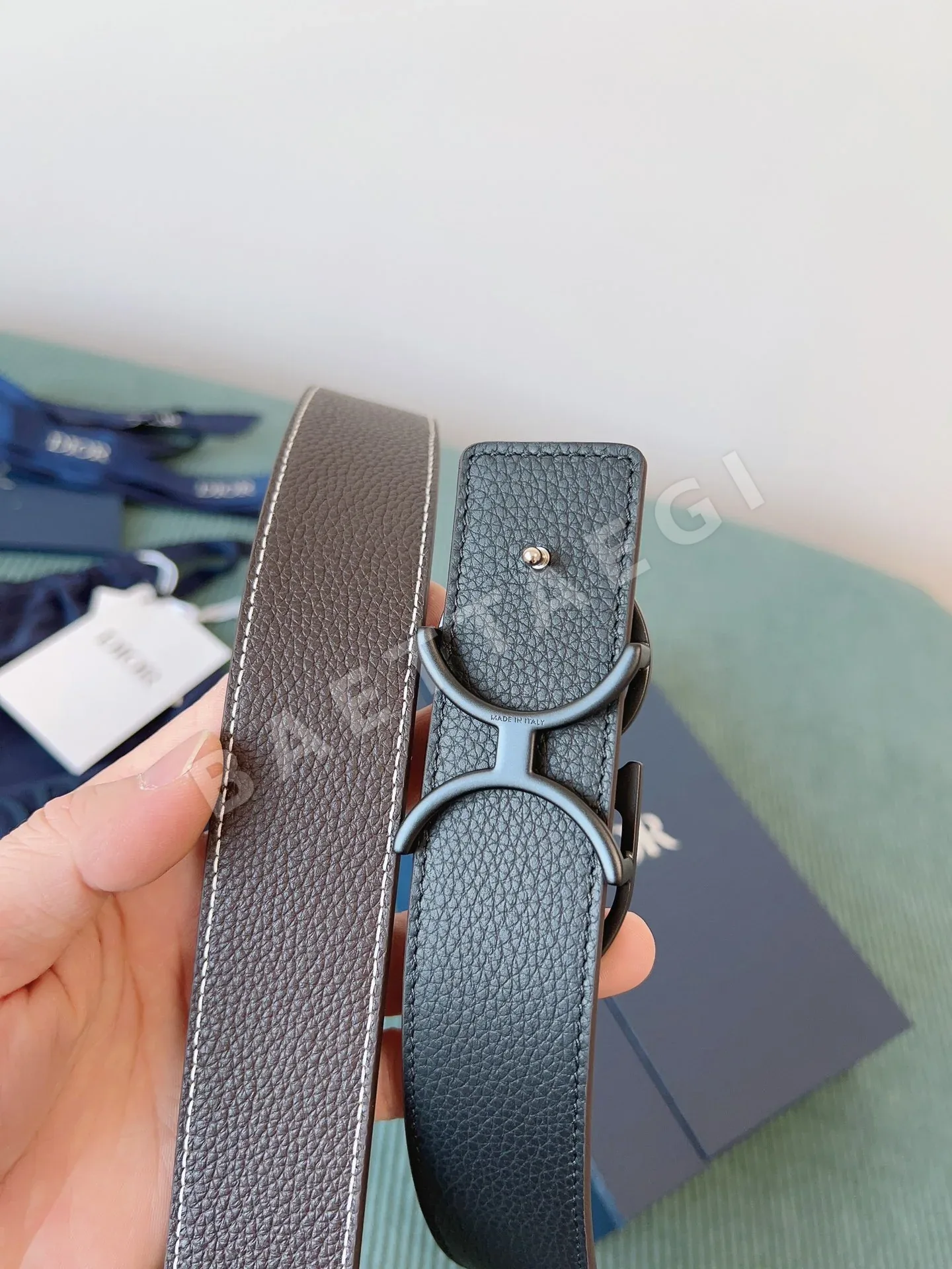 디올 가죽 벨트 상세 이미지 6