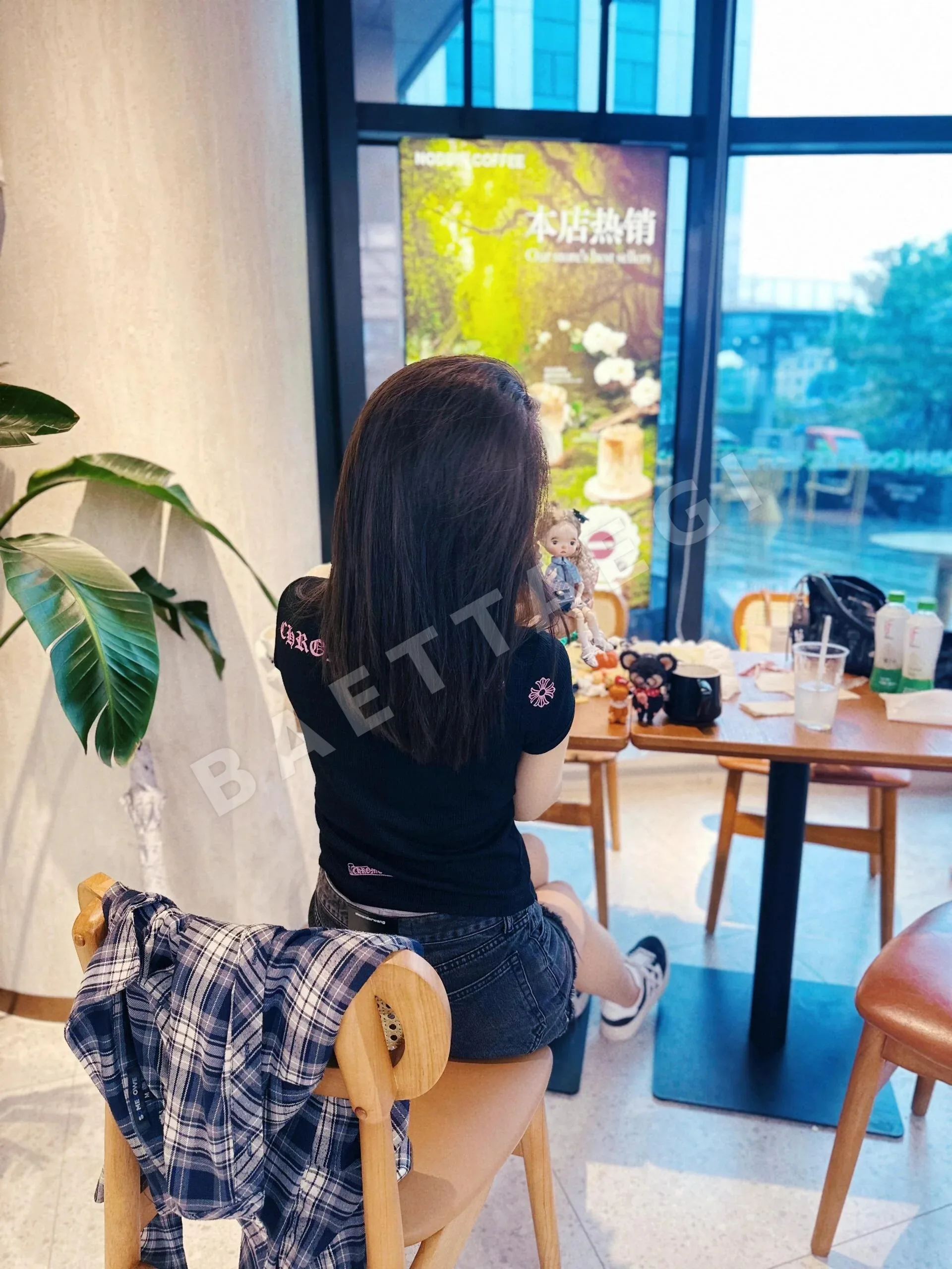 크롬하츠 산스크리트어 프린트 와플 반팔 티셔츠 상세 이미지 6
