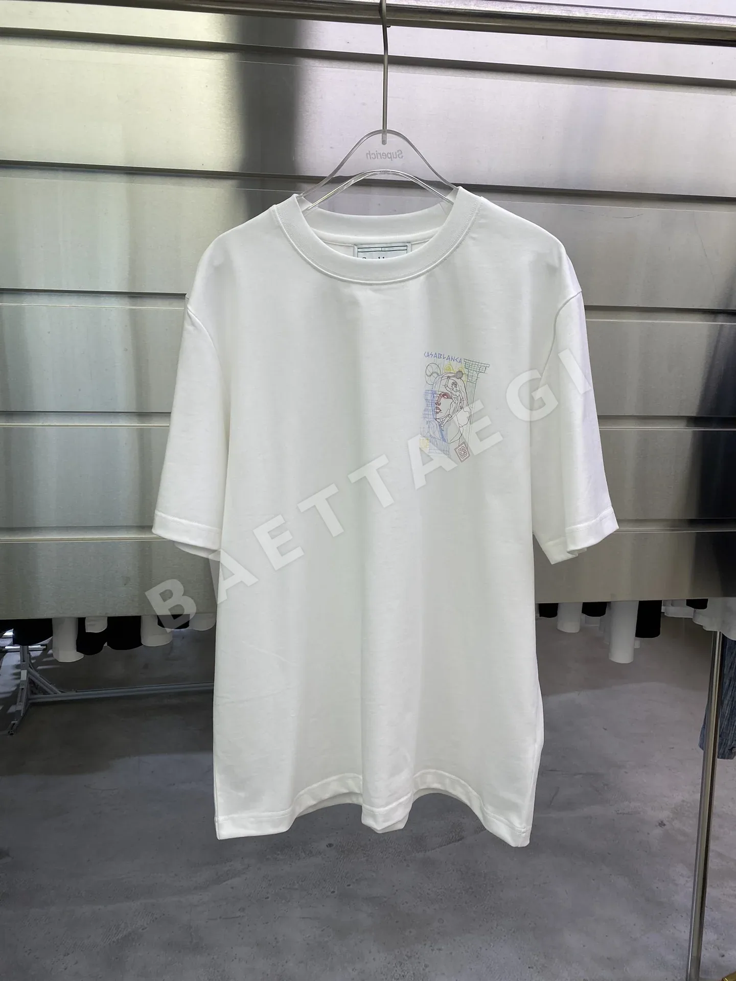 카사블랑카 페인트 프린트 남성 반팔 티셔츠 89565