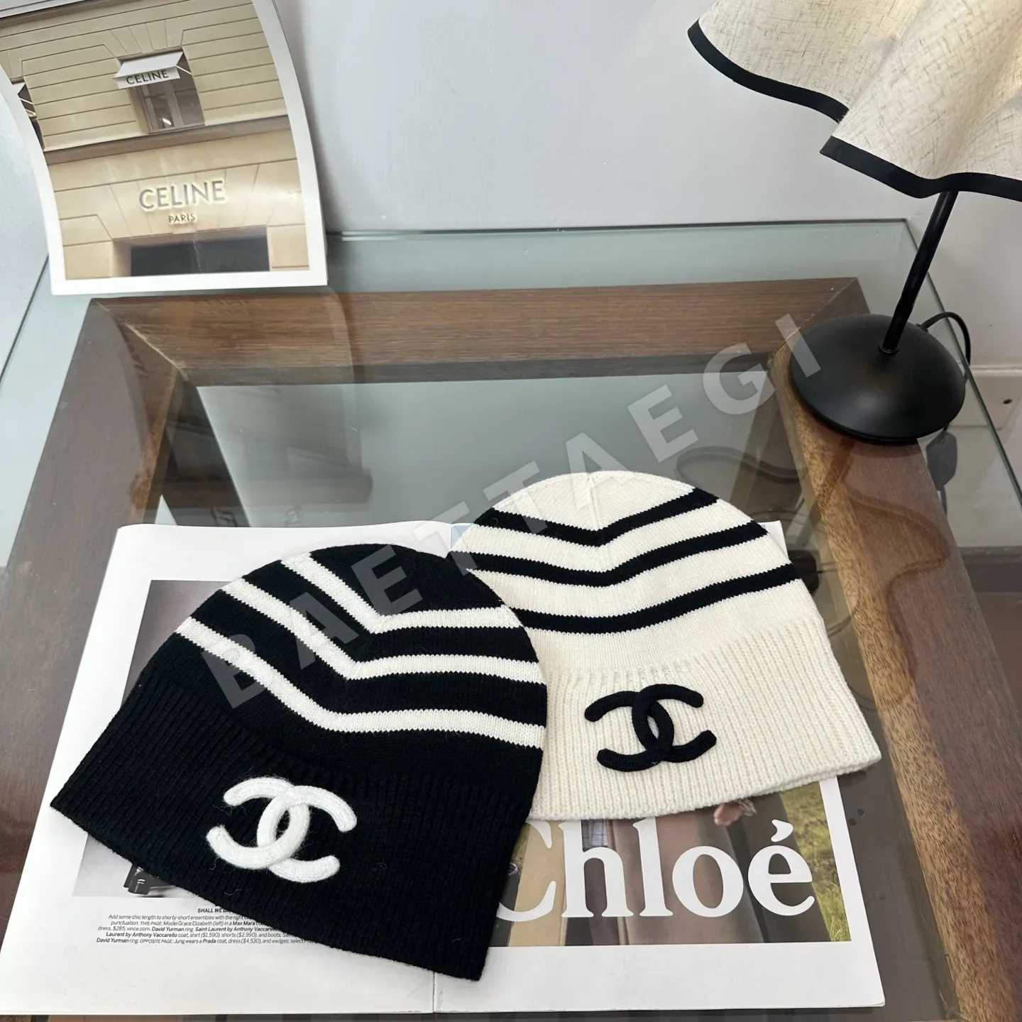 샤넬 니트 비니 모자 185639