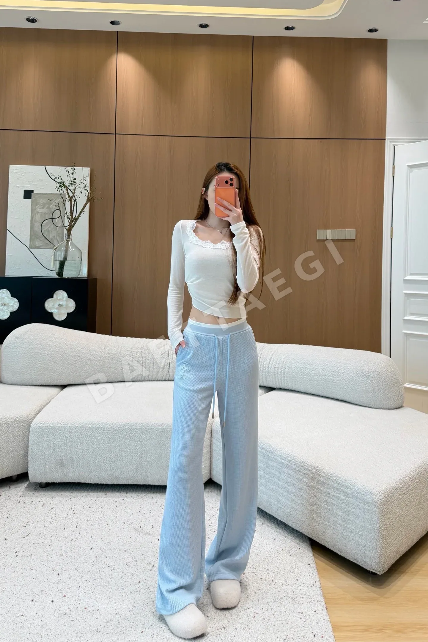 크롬하츠 드로스트링 여성 바지 상세 이미지 7