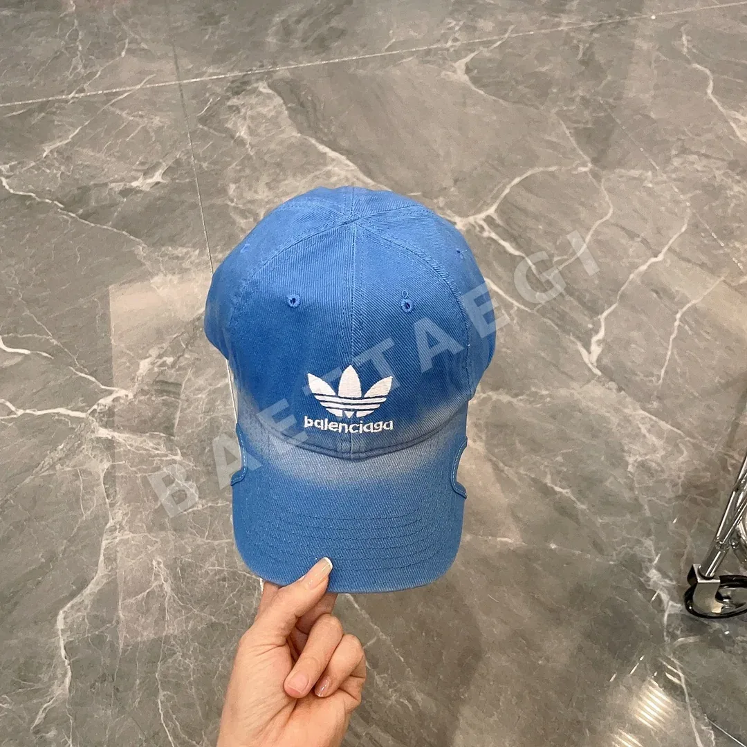 발렌시아가 절개 코튼 자수 베이스볼캡 상세 이미지 2