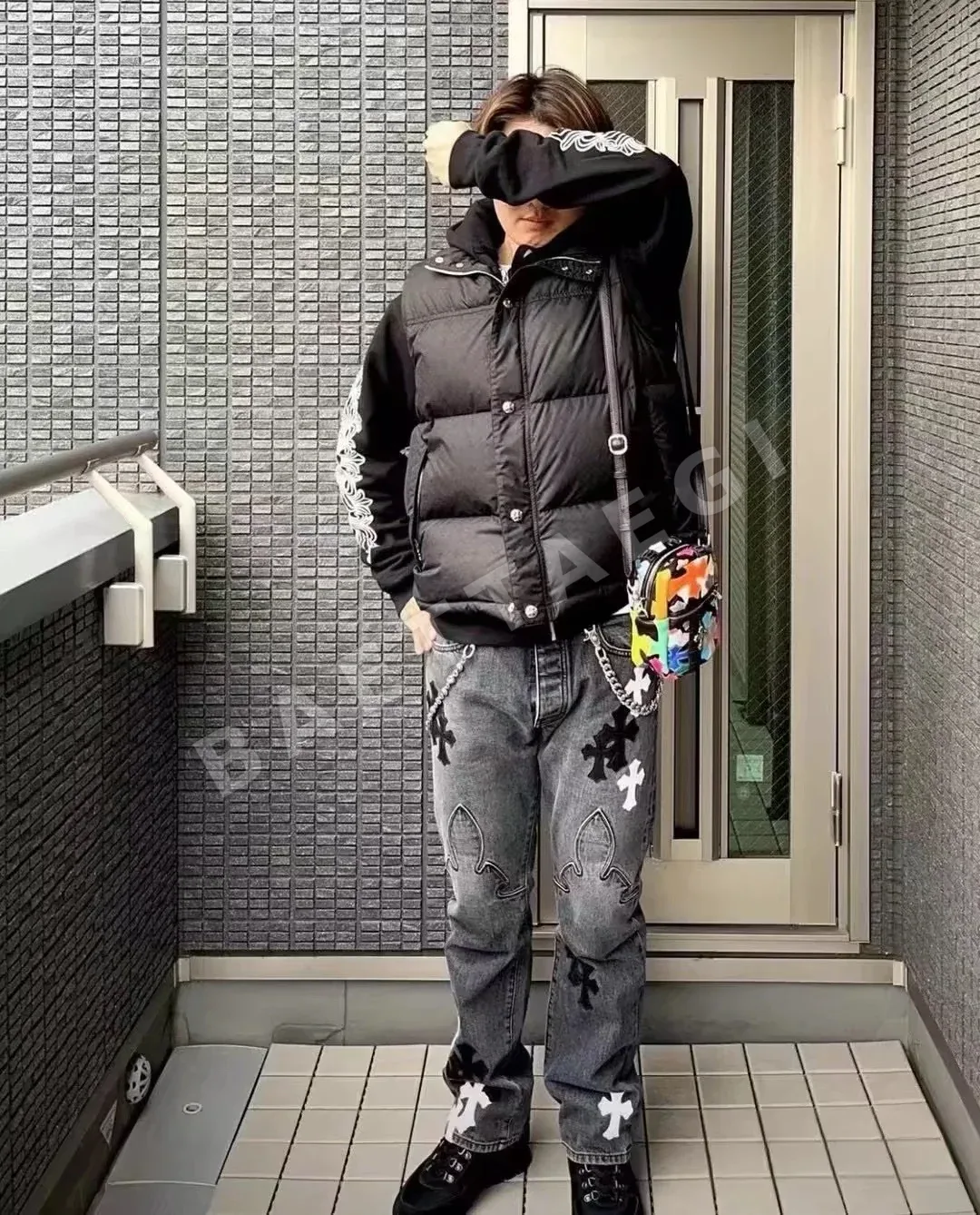 크롬하츠 올로고 블랙 다운베스트 남성 조끼 상세 이미지 2