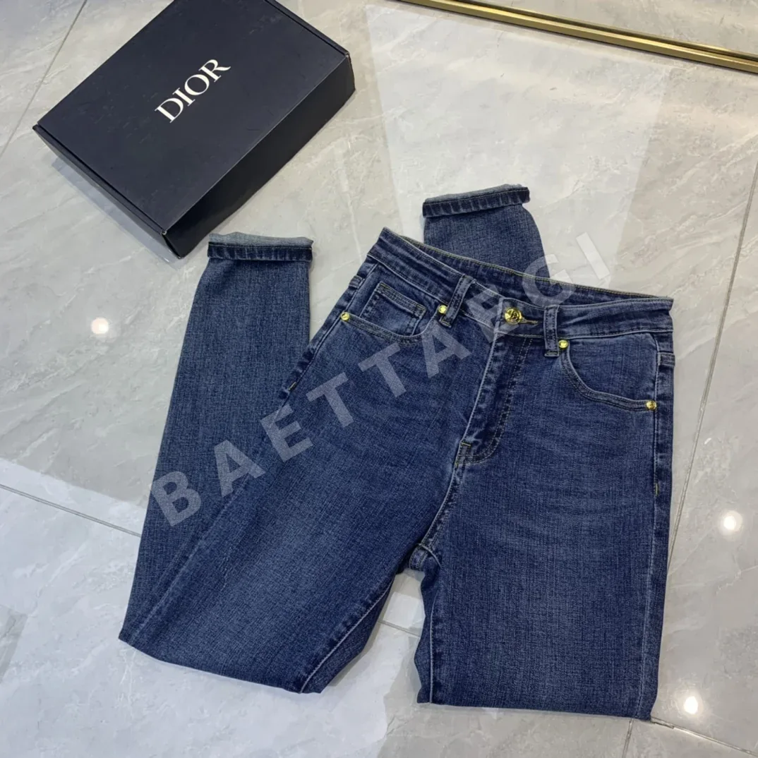디올 모노그램 포켓 스키니 진 바지 상세 이미지 4
