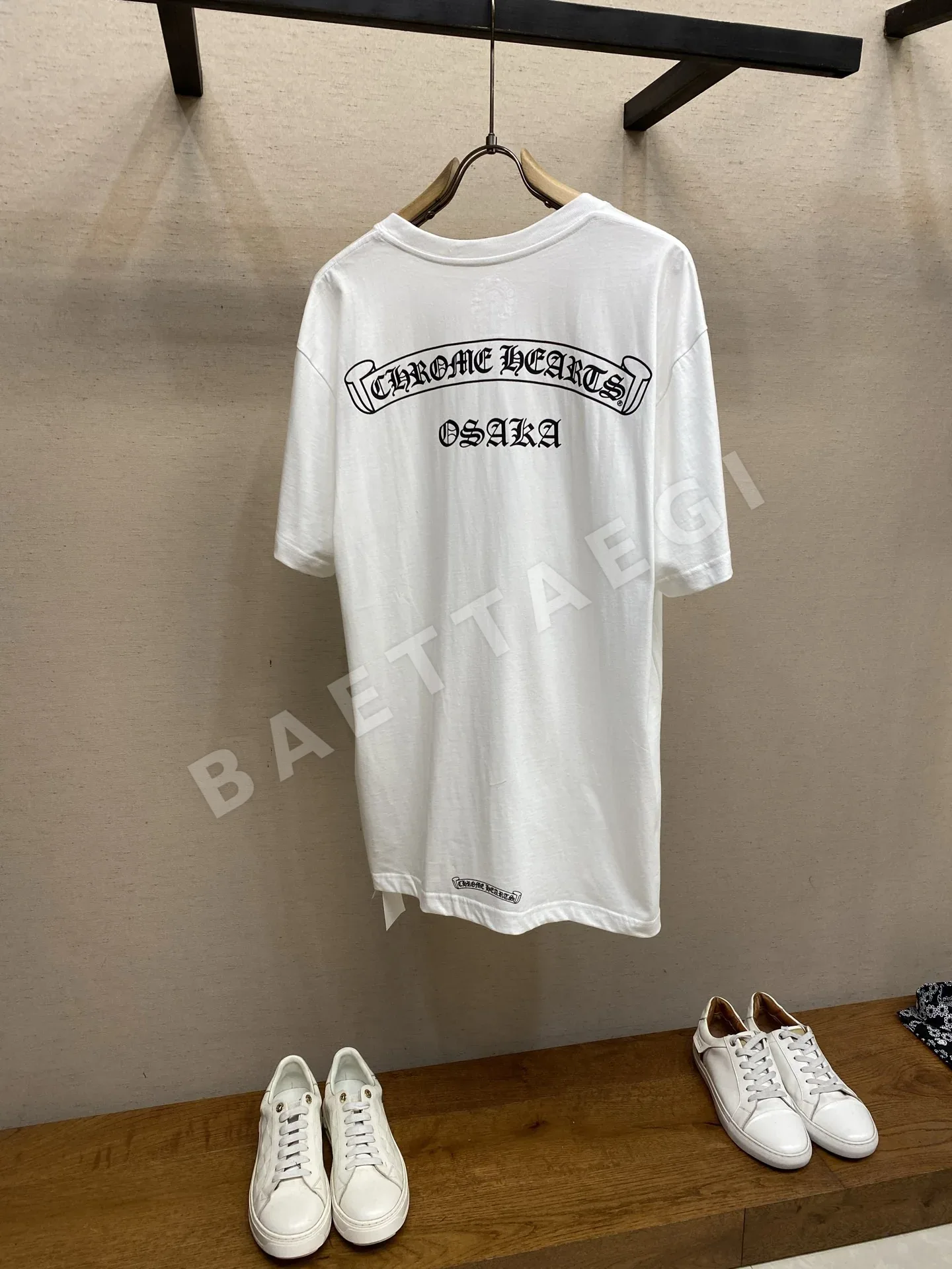 크롬하츠 레터 프린트 남성 반팔 티셔츠 상세 이미지 2