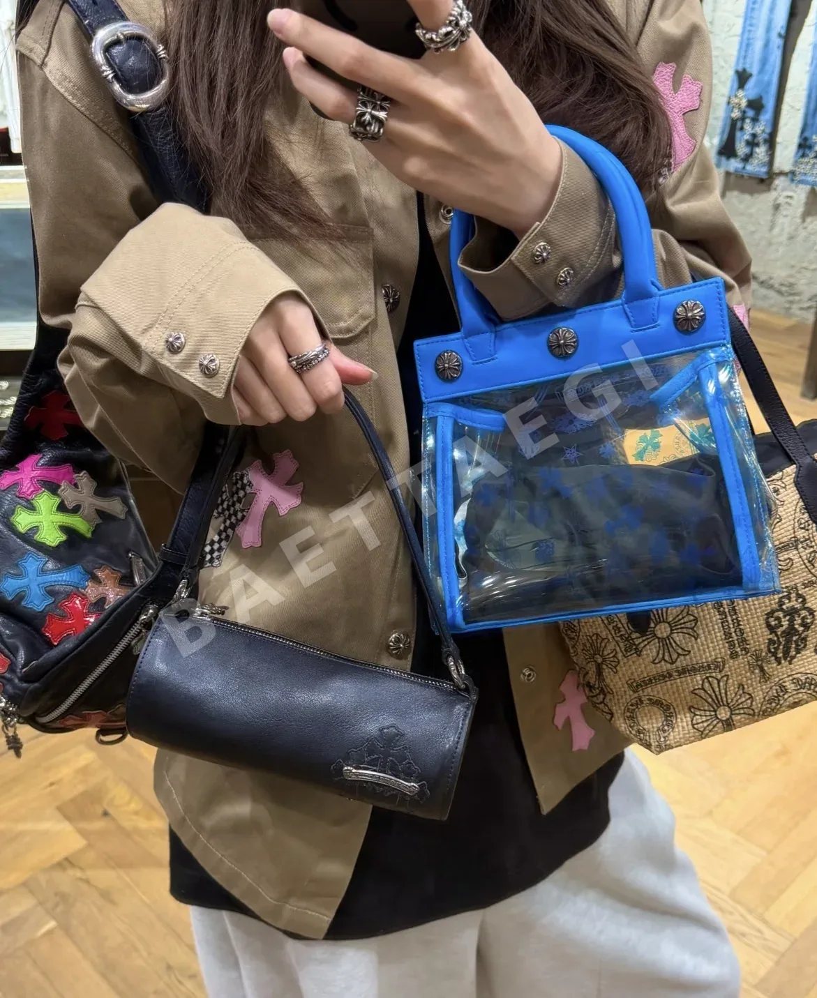 크롬하츠 두루마리 버킷백 페널홀더 가방 상세 이미지 10