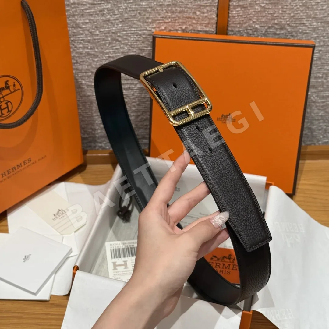 에르메스 하프 코드 리버시블 가죽 벨트 상세 이미지 3