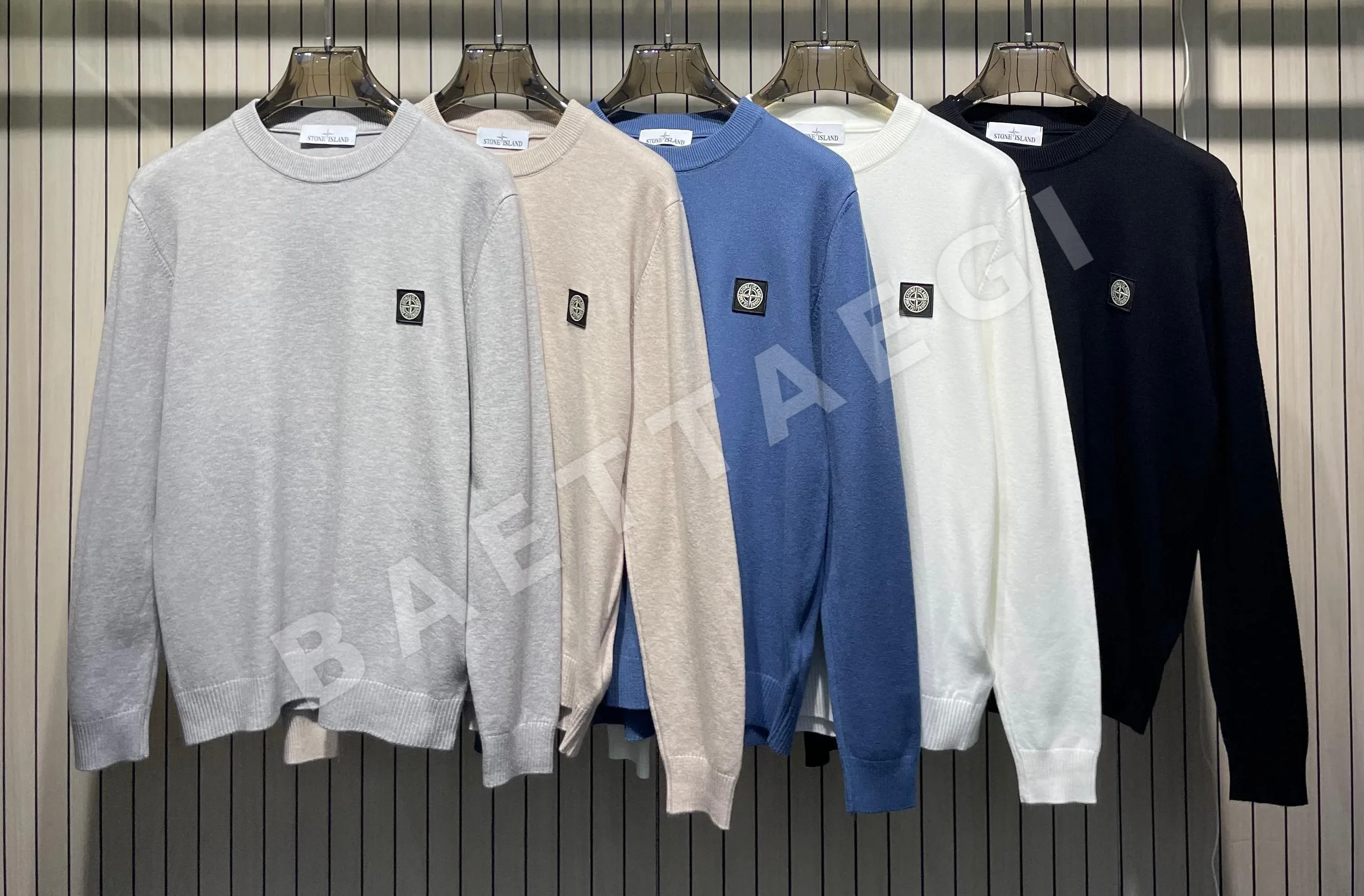 스톤아일랜드 클래식 크루넥 니트 50998