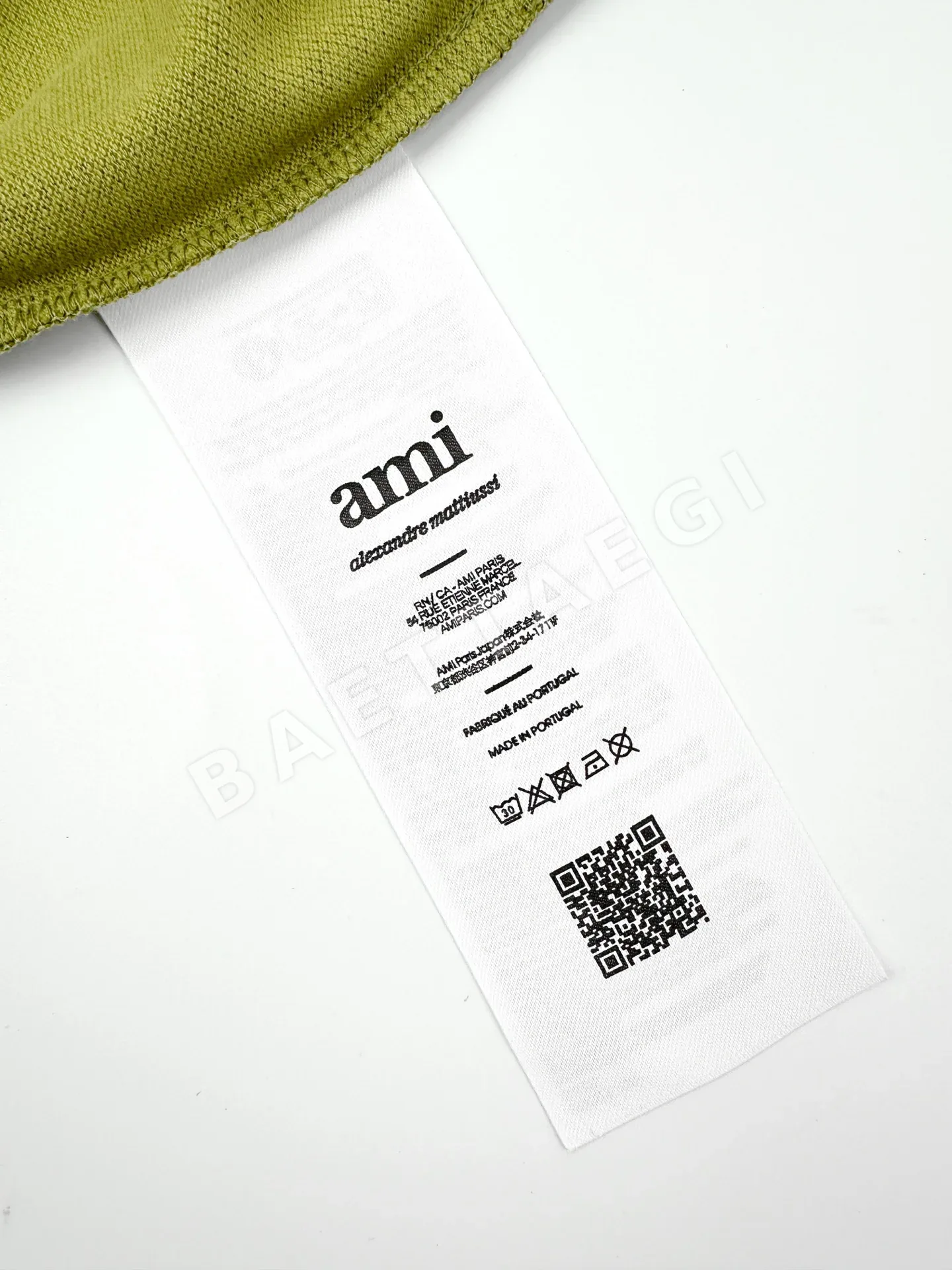 아미 로고 자수 올리브 그린 반팔 티셔츠 상세 이미지 10