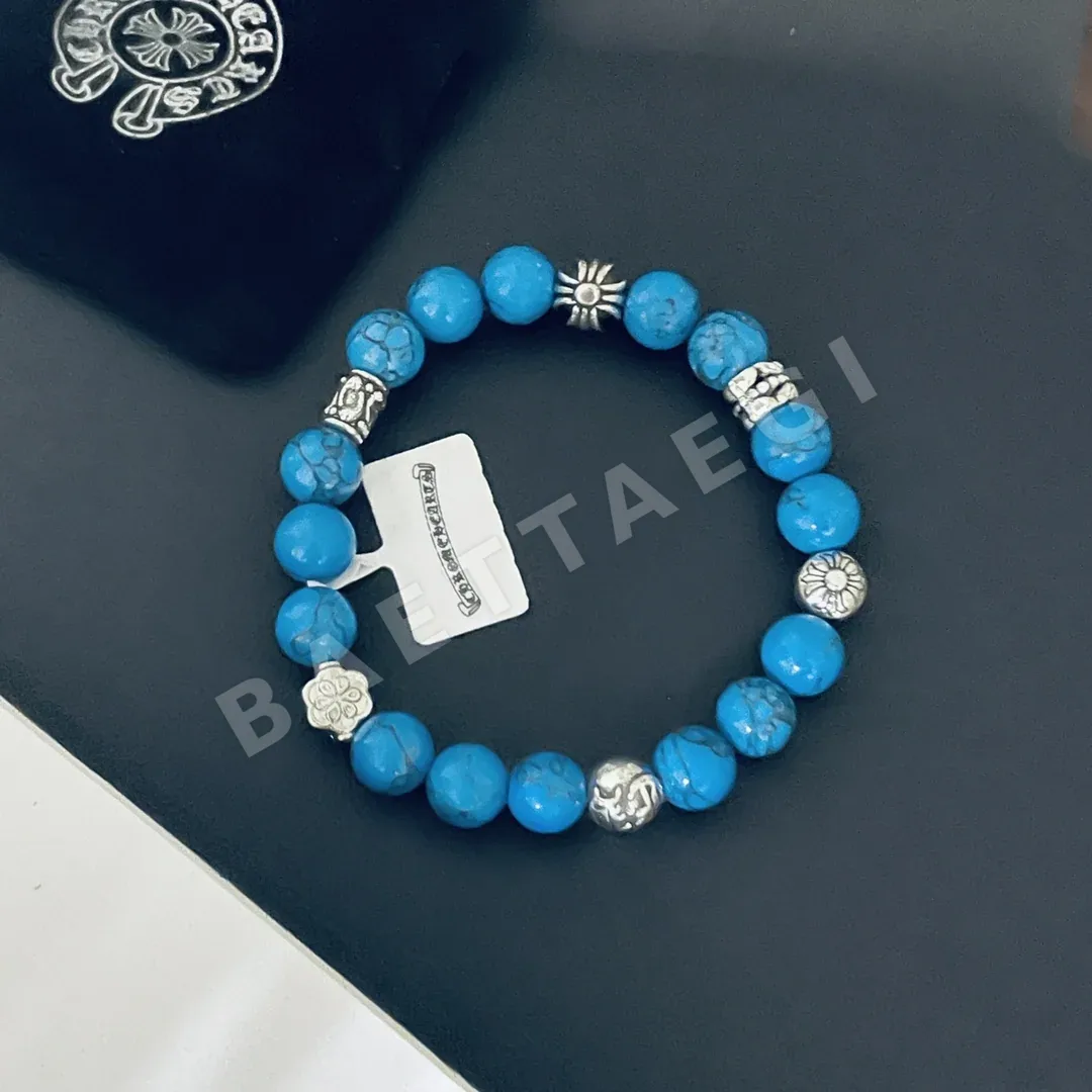 크롬하츠 블루 아게이트 멀티 비즈 팔찌 61464