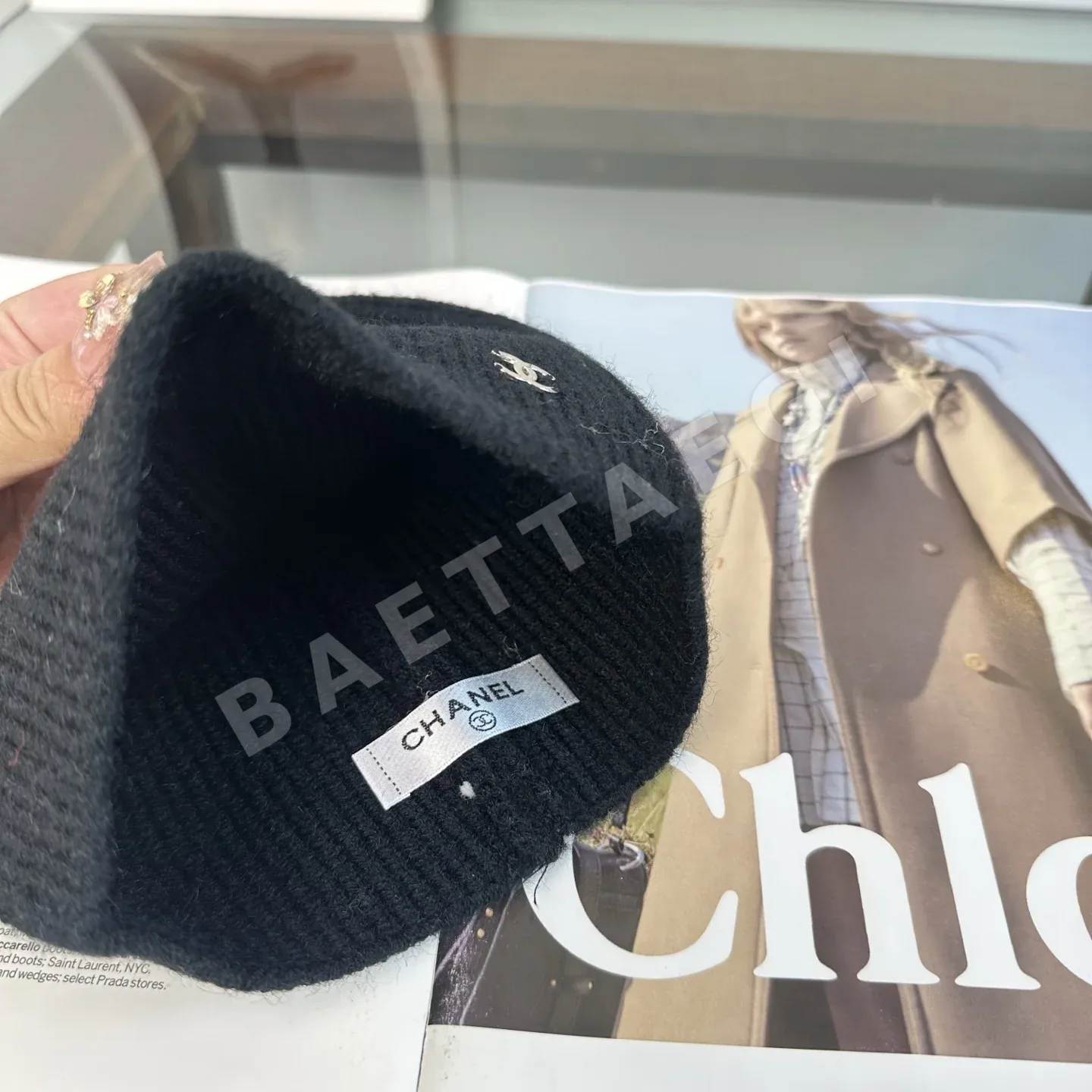 샤넬 니트 비니 모자 상세 이미지 6