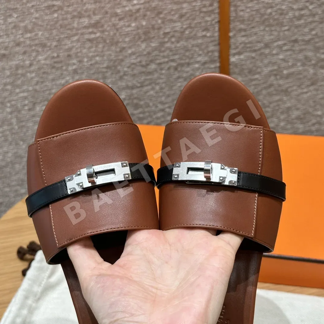 에르메스 지지50 샌들 새들레드 가죽 상세 이미지 7
