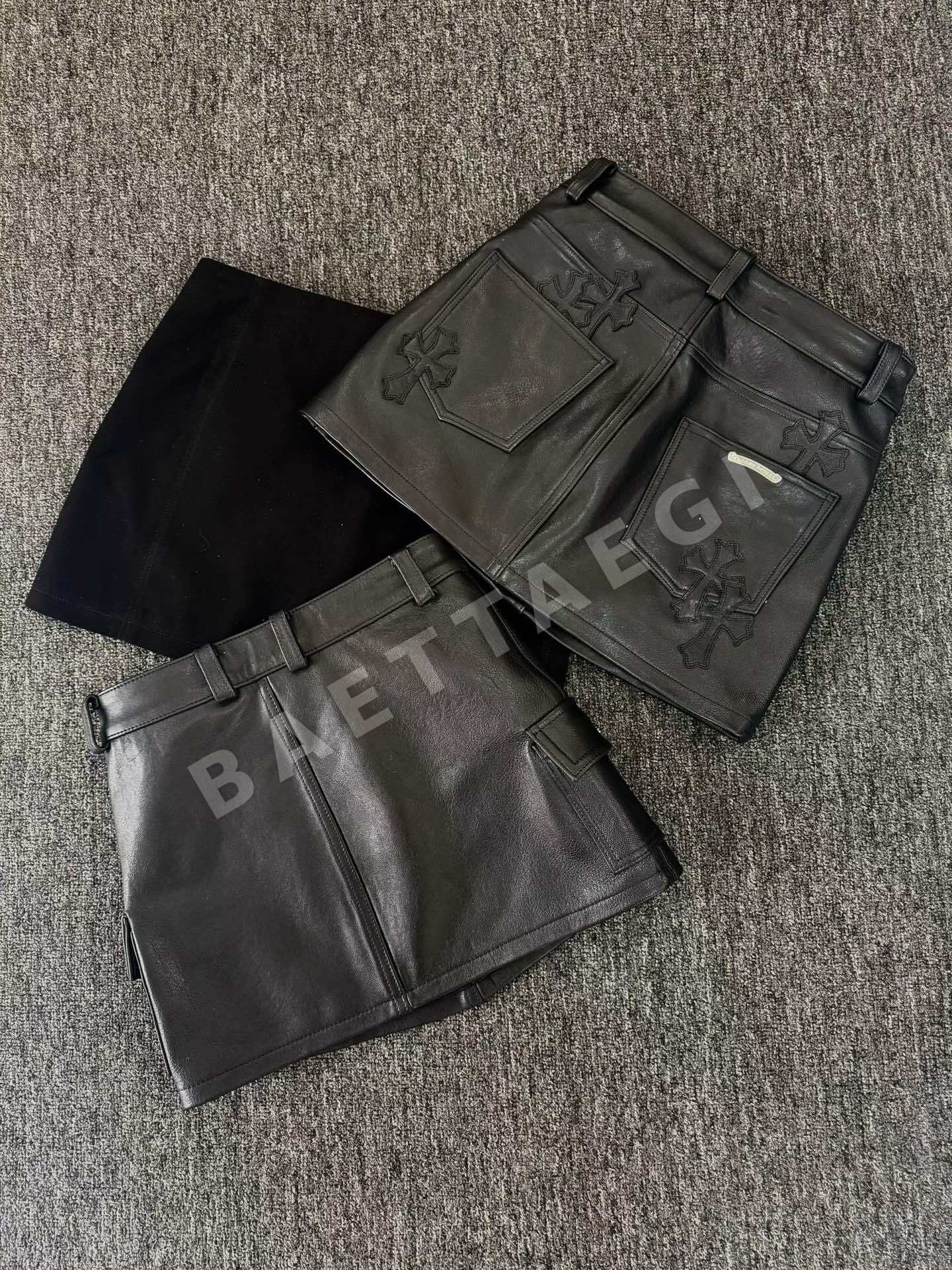 크롬하츠 가죽 미니스커트 상세 이미지 3