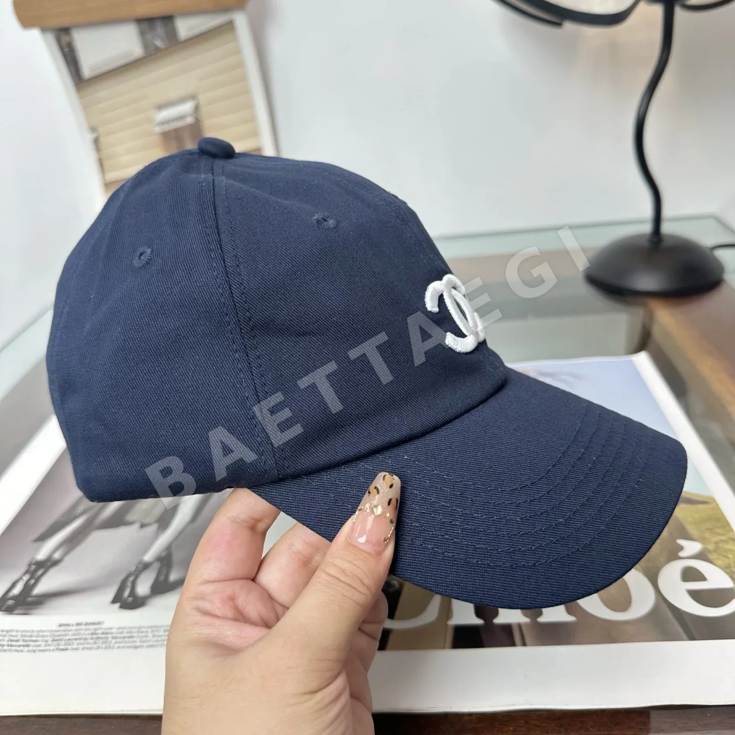 샤넬 패턴 미니 야구모자 상세 이미지 6