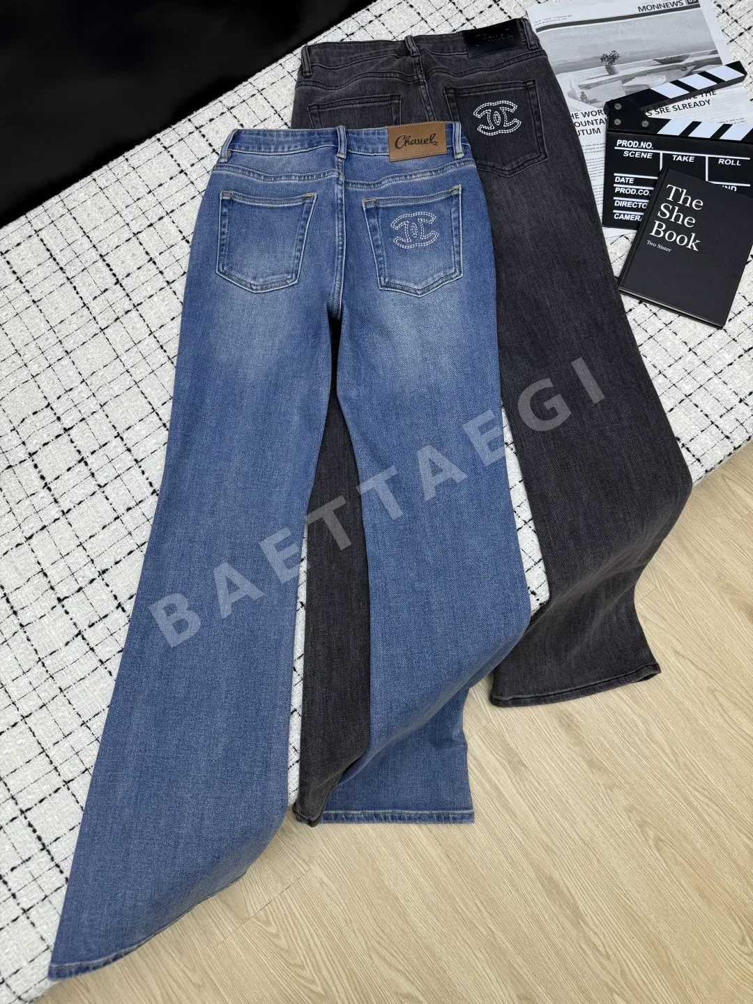 샤넬 플레어 청바지 여성 바지 상세 이미지 8