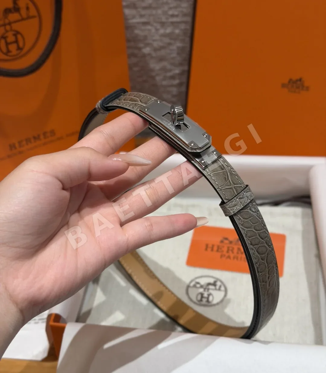 에르메스 켈리 버클 엡솜 가죽 벨트 176577