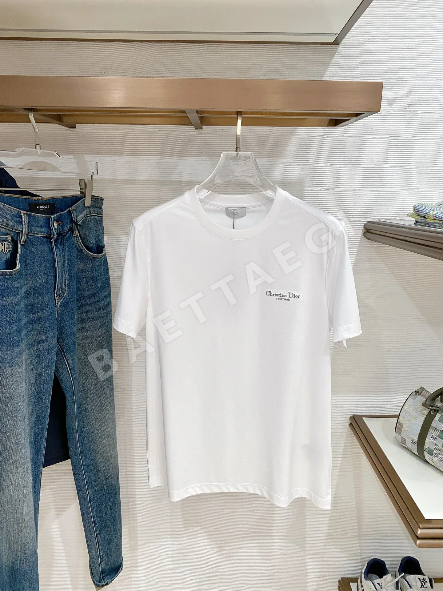디올 남성 크루넥 반팔 티셔츠 127406