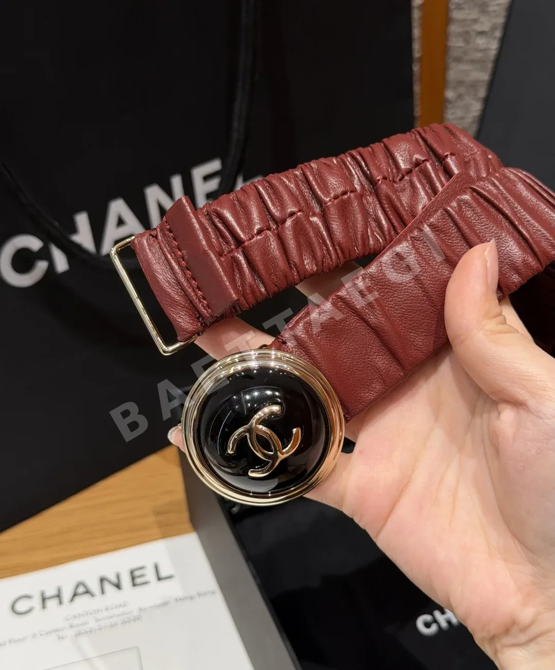 샤넬 플리츠 고무 30mm 벨트 상세 이미지 6