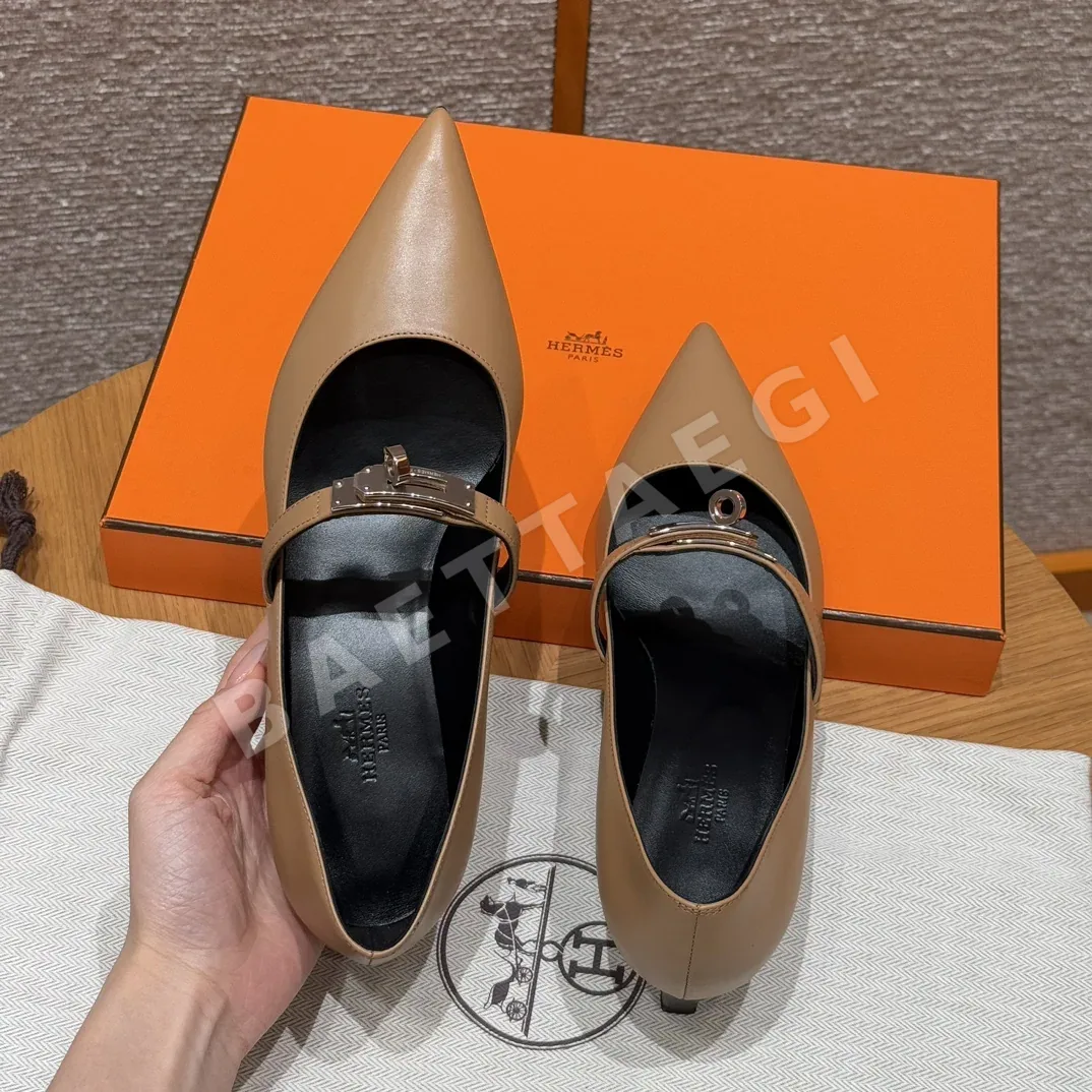 에르메스 키아라 40 Natural Calfskin 하이힐 상세 이미지 4