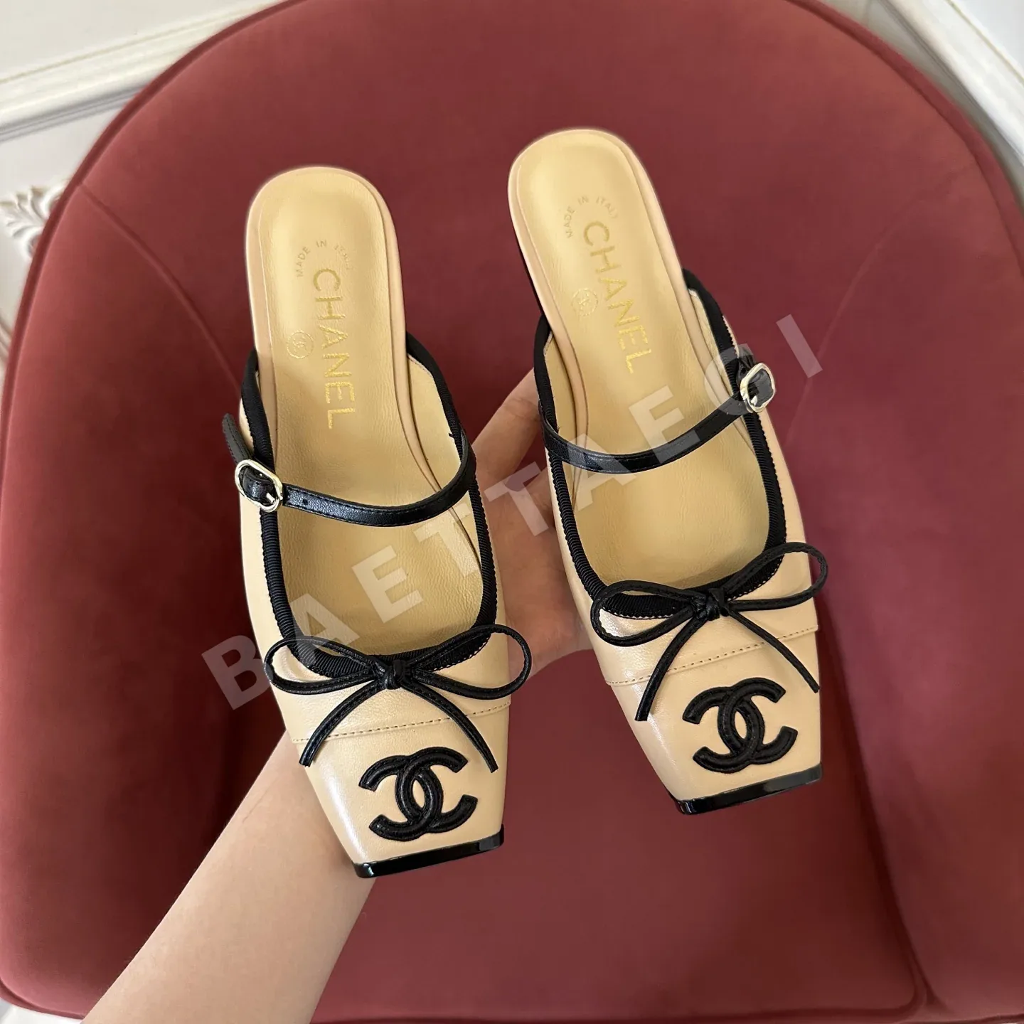 샤넬 더블 C 로고 플랫 슈즈 상세 이미지 8