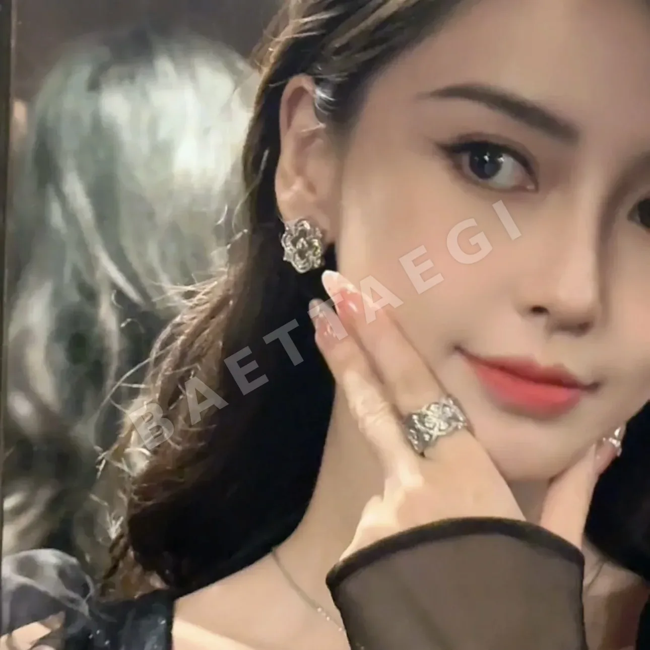 부첼라티 레트로 네 잎 클로버 925 스털링 실버 귀걸이 상세 이미지 2