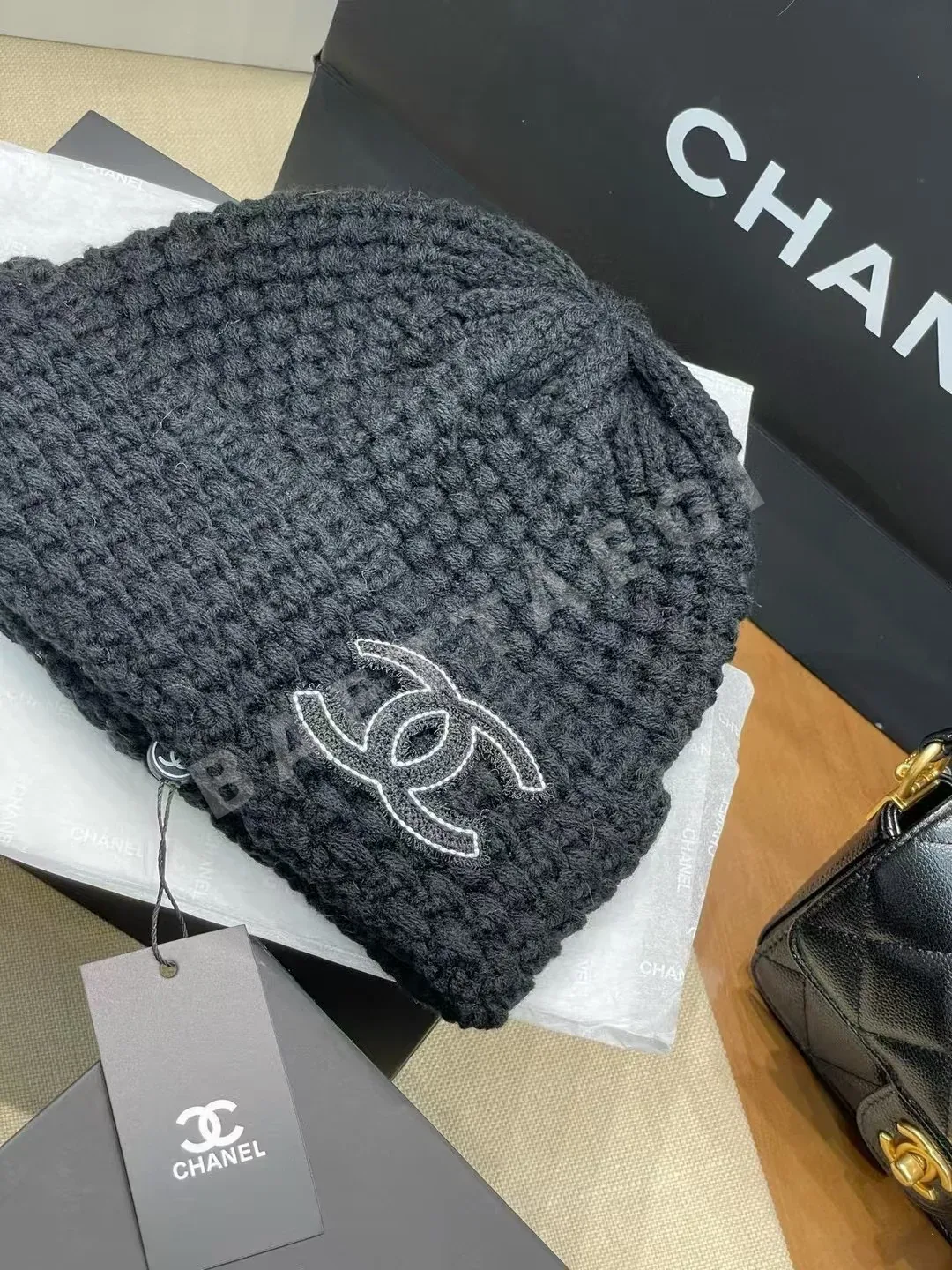 샤넬 울 니트 비니 모자 상세 이미지 2
