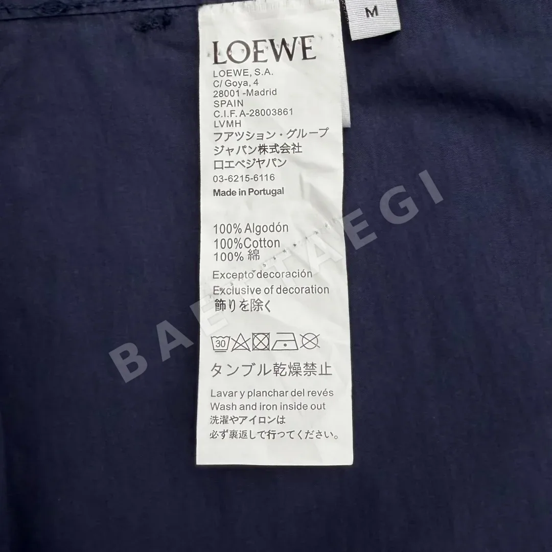 로에베 남성 와이드 레그 면 캐주얼 바지 상세 이미지 9