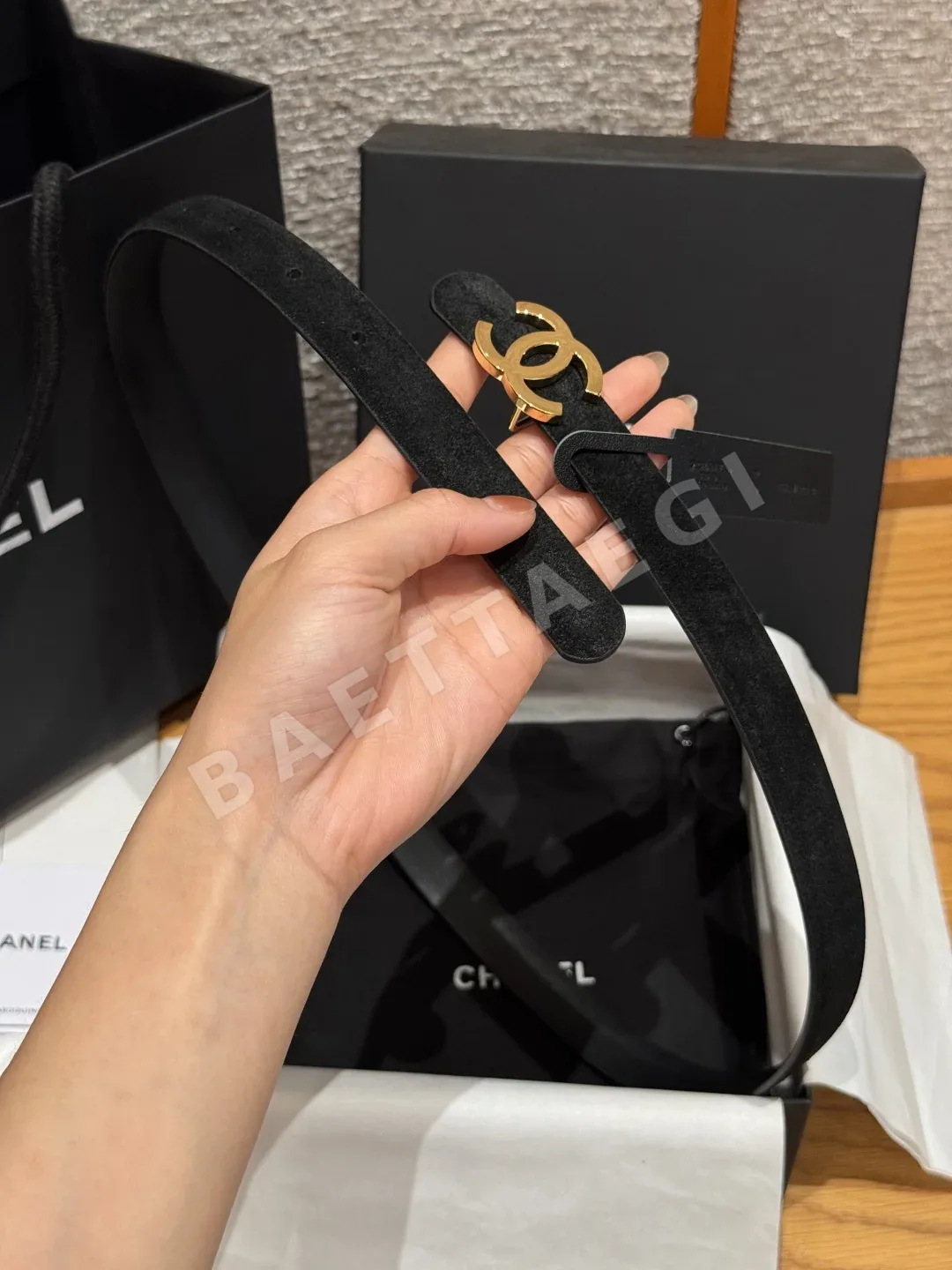 샤넬 타임리스 클래식 양면 카프스킨 벨트 상세 이미지 3