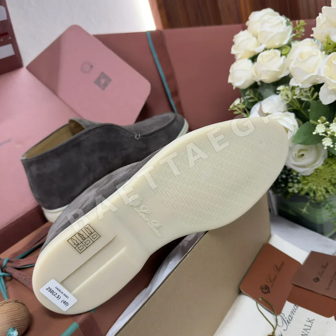 로로피아나 오픈워크 화이트 하이탑 로퍼 남성 신발 상세 이미지 7