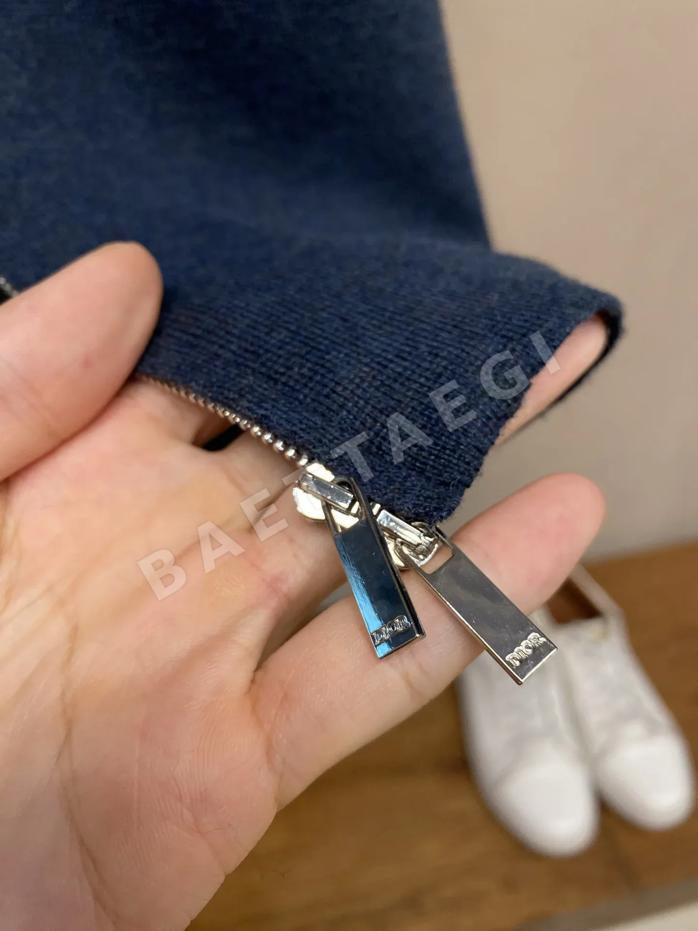 디올 벨벳 울 지퍼업 가디건 자켓 상세 이미지 7