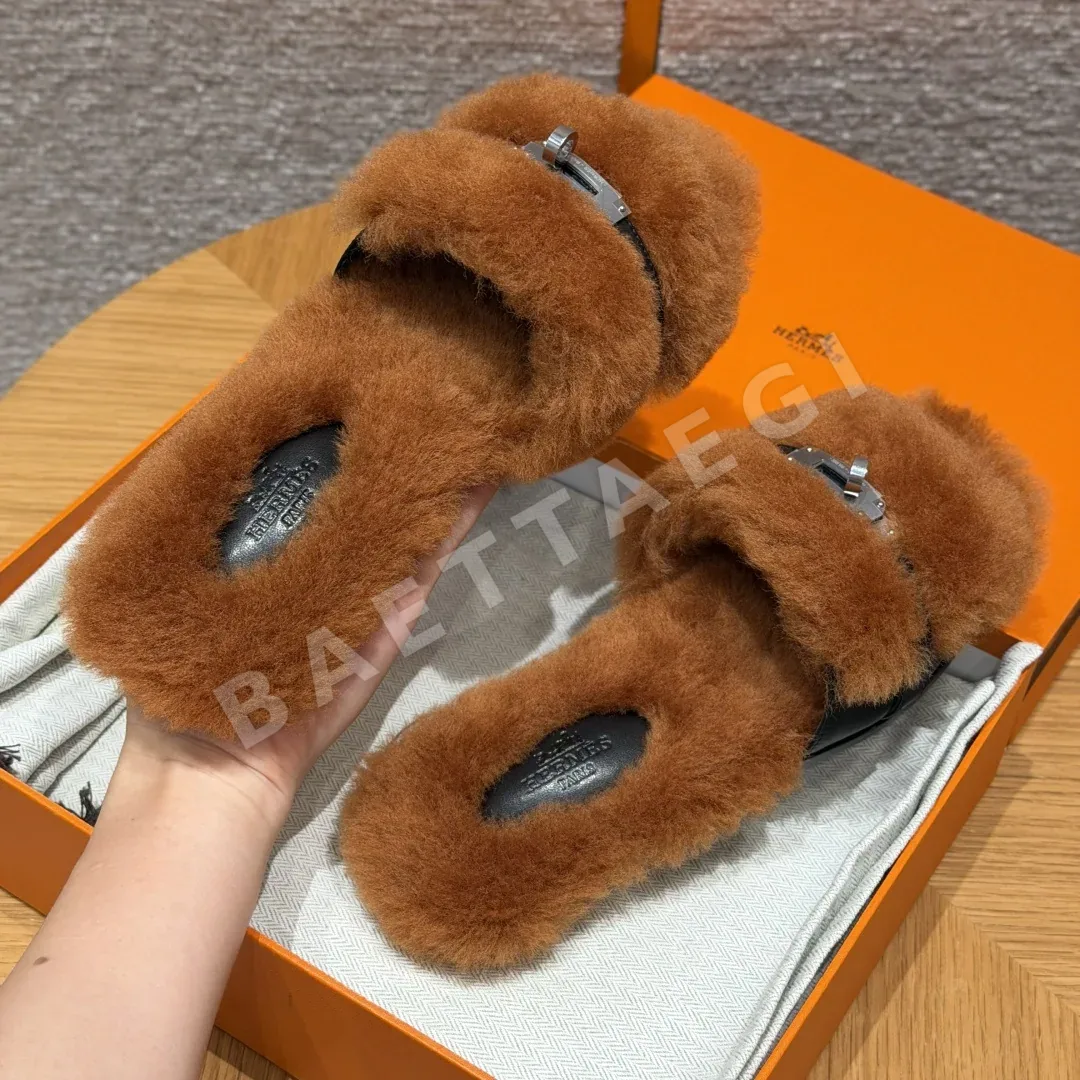 에르메스 줄리아 샌들 Natural 울레더 실버 금속 장식 상세 이미지 7