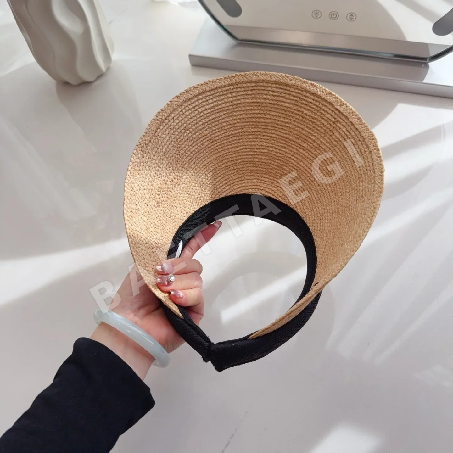 샤넬 라피아 바이저 햇 상세 이미지 4