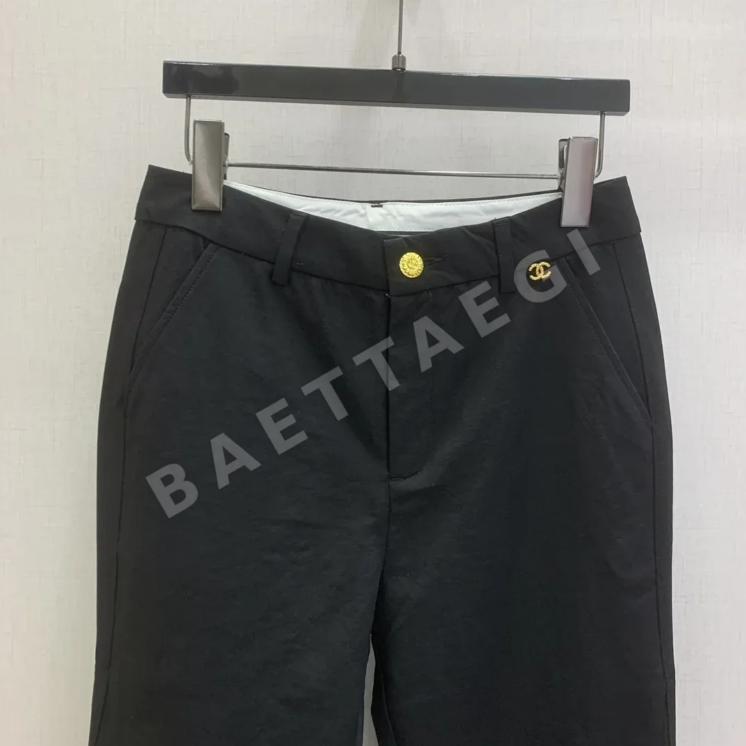 샤넬 더블 C 금장 플레어 여성 바지 상세 이미지 4