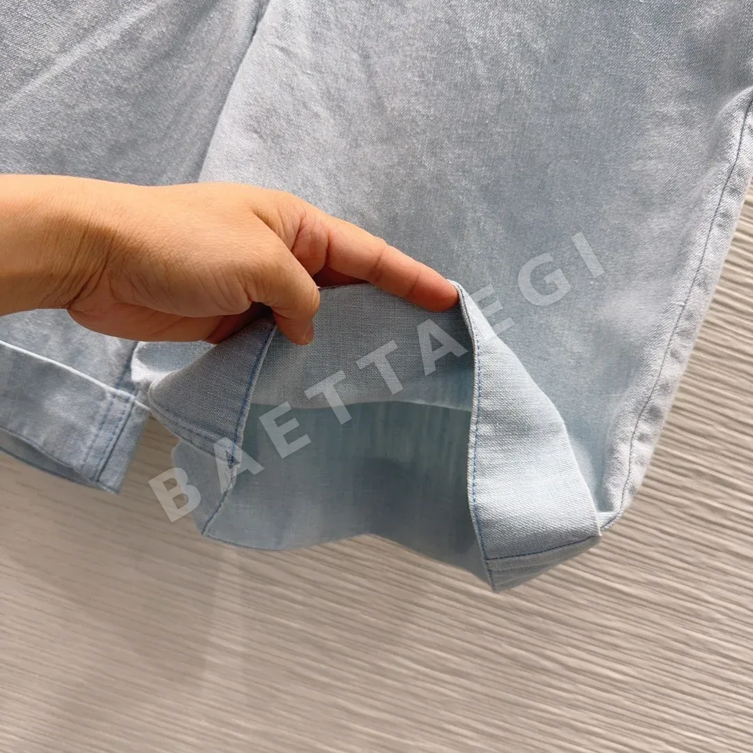샤넬 데미지 워시드 데님 여성 반바지 상세 이미지 6