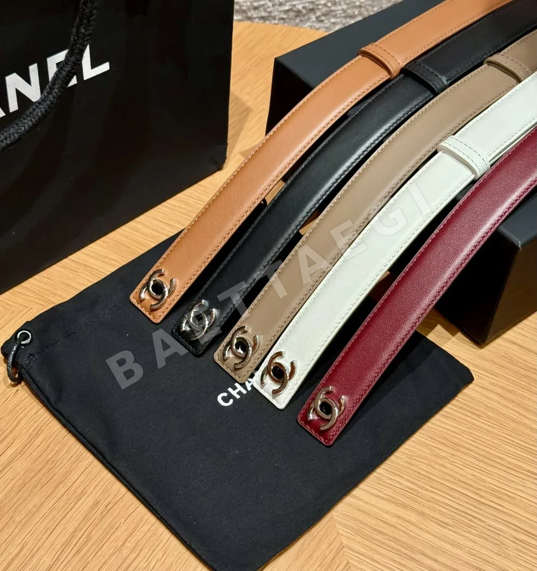 샤넬 회전식 더블 C 메탈 버클 레더 벨트 상세 이미지 2
