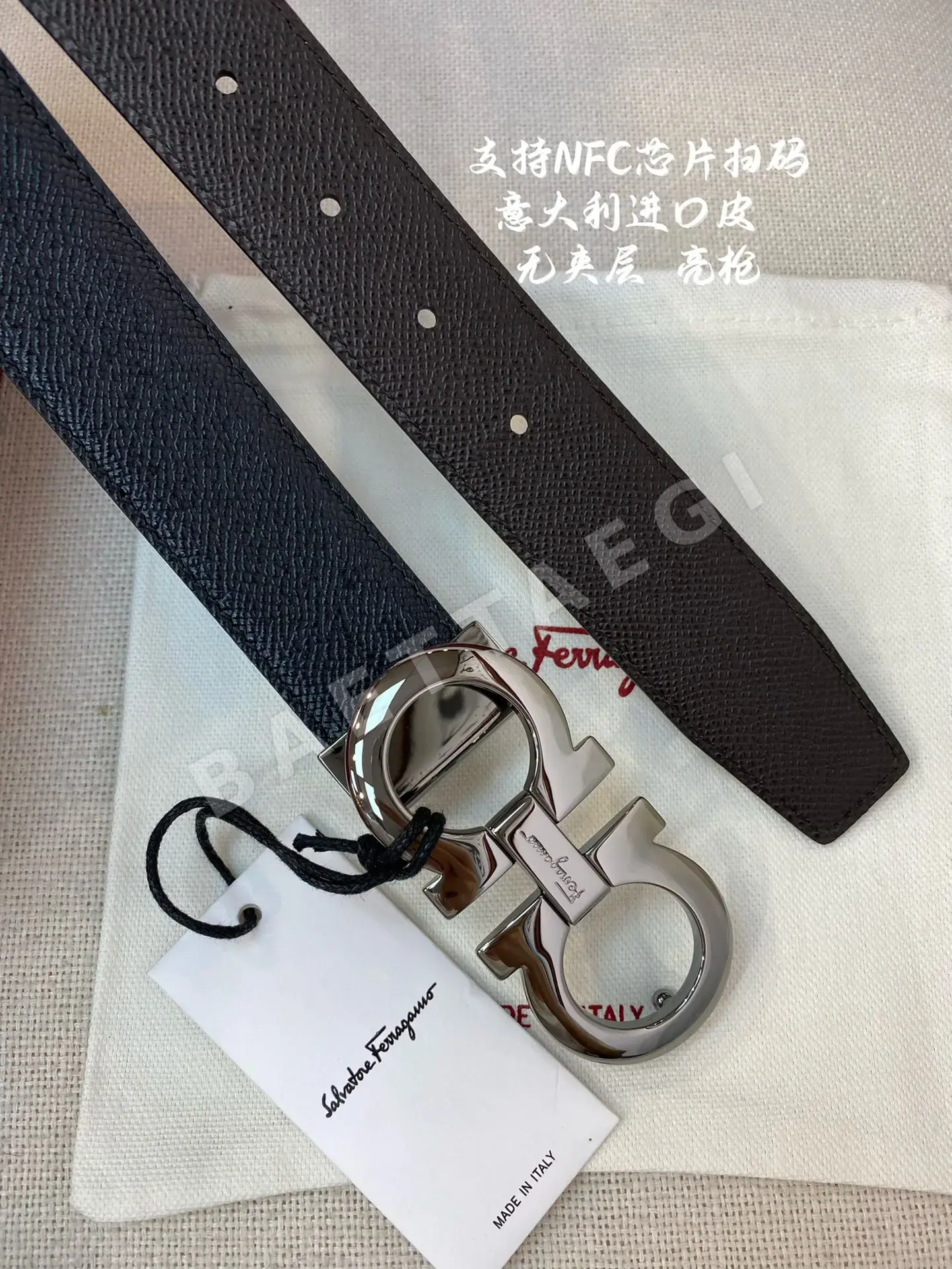 페레가모 본가죽 벨트 3.5 CM202500320 상세 이미지 4
