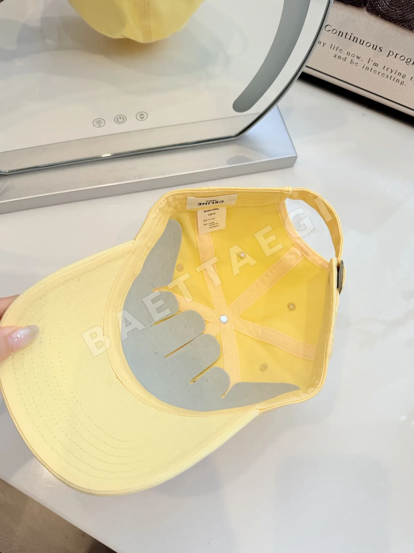 셀린느 키릴 문자 자수 워시드 면 야구모자 상세 이미지 7