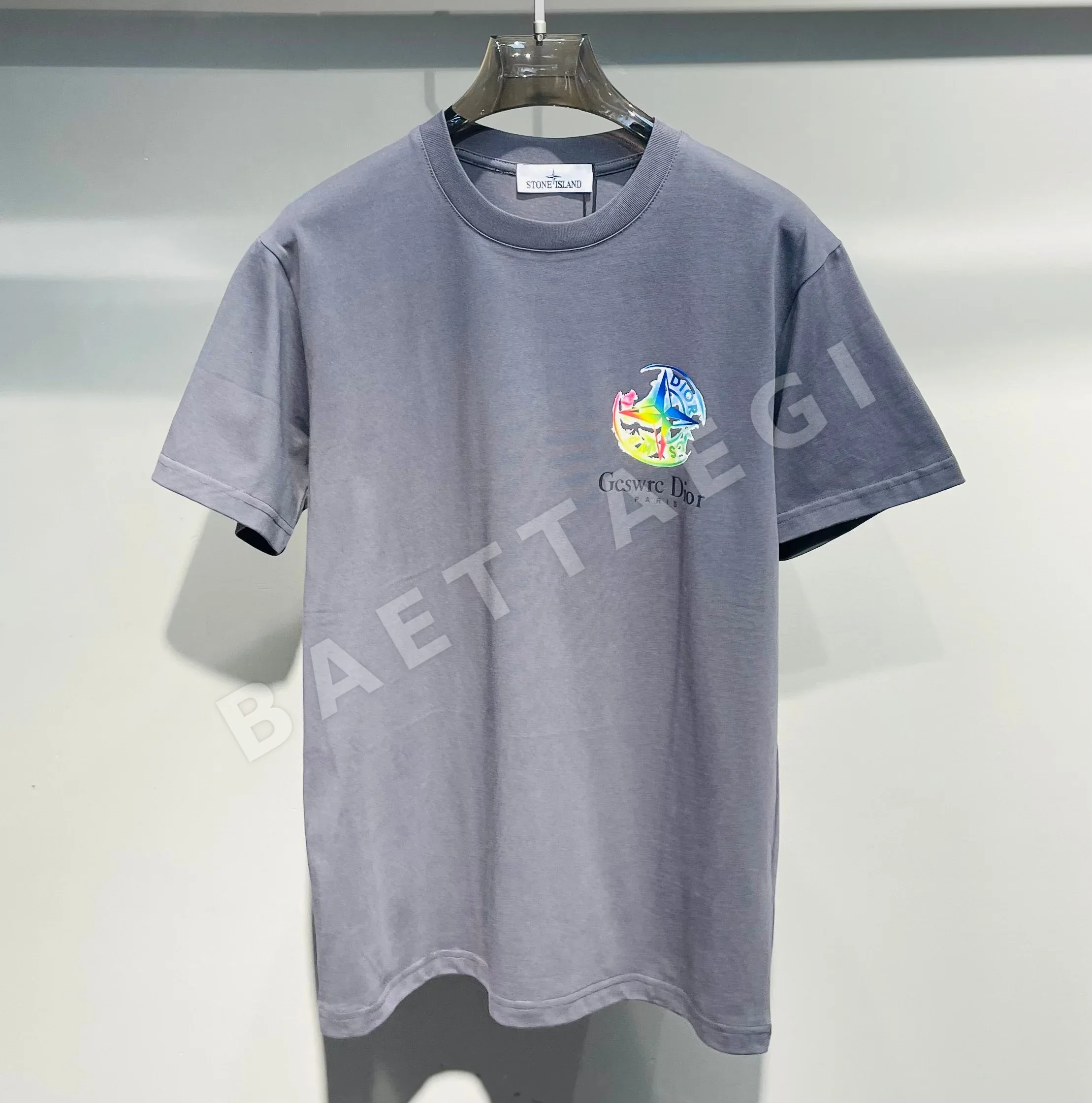 스톤아일랜드 레터 프린트 코튼 반팔 티셔츠 상세 이미지 7