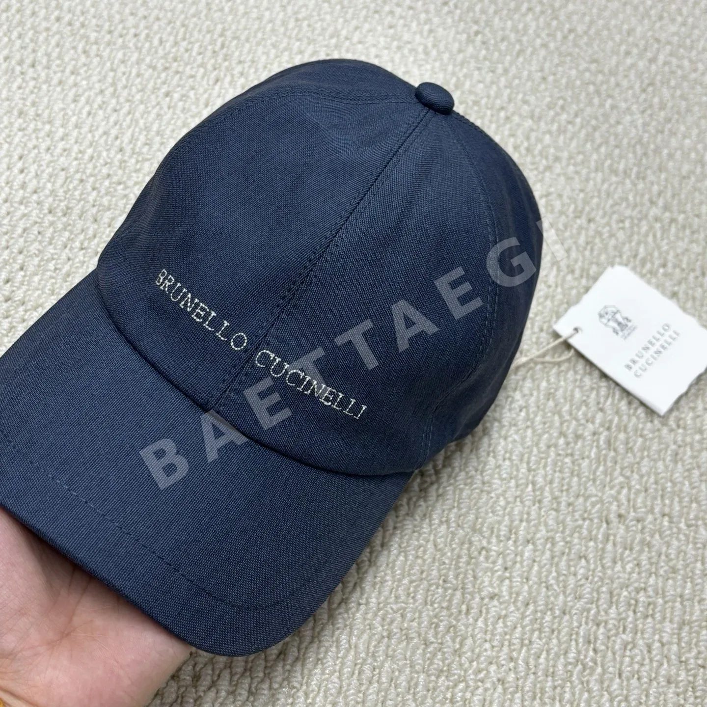 브루넬로쿠치넬리 가죽 조절 버클 야구모자 상세 이미지 4