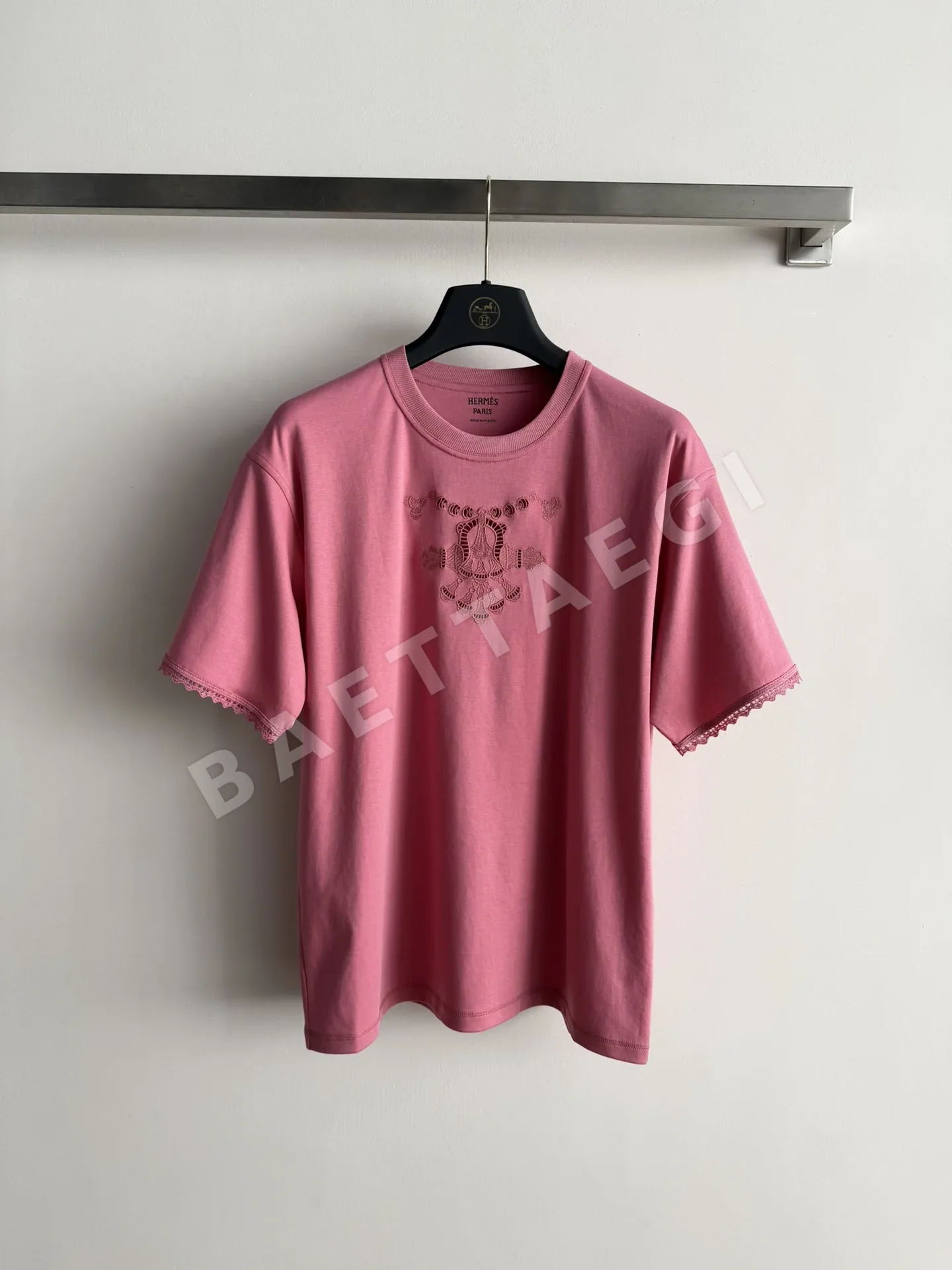 에르메스 자수 코튼 반팔 티셔츠 45605
