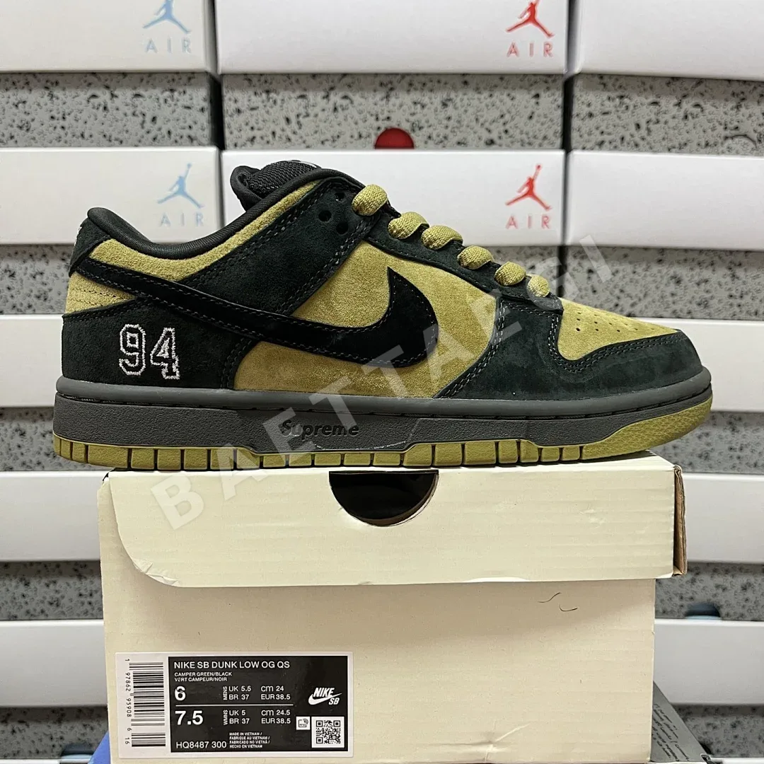 나이키 [AY] SB 덩크 로우 HQ8487-300 201035 Nike SB Dunk Low Supreme 94 Camper Green