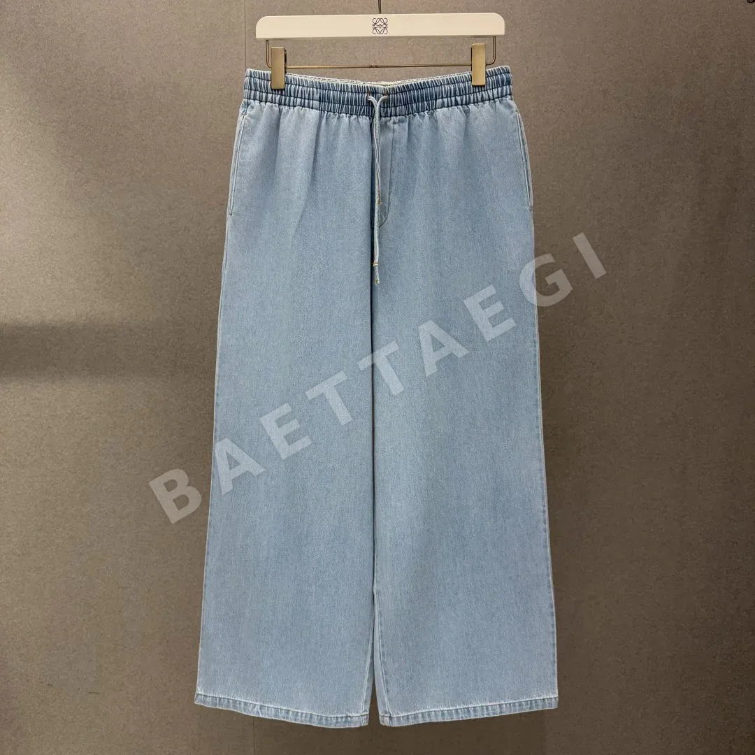 로에베 경량 워시드 코튼 데님 팬츠 113768