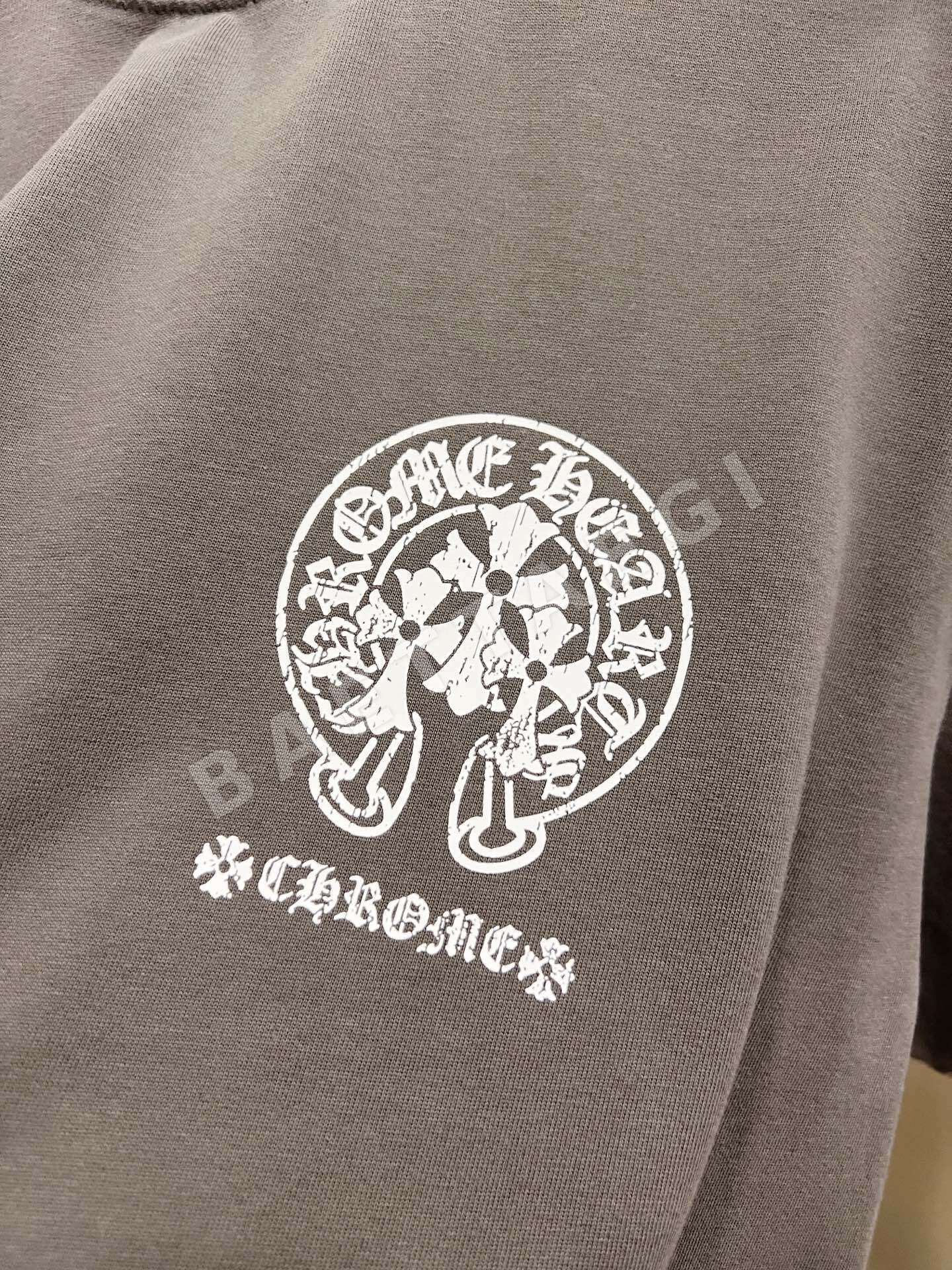 크롬하츠 데미지 가공 유니섹스 반팔 티셔츠 상세 이미지 7