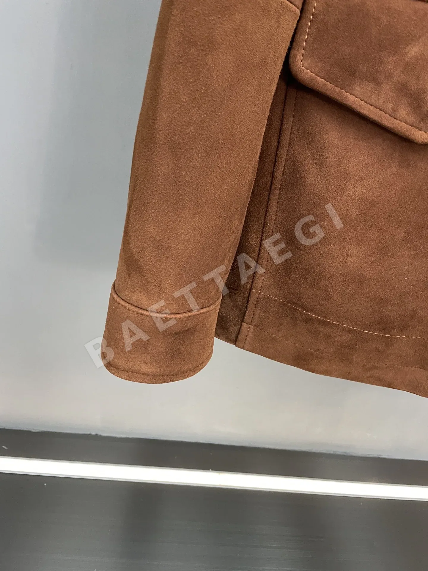 브루넬로쿠치넬리 스웨이드 램스킨 워크 자켓 상세 이미지 7