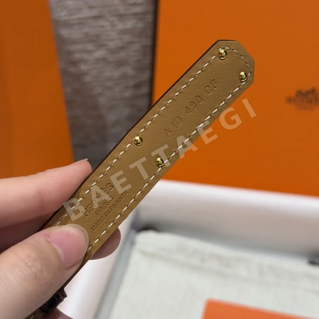 에르메스 켈리 버클 카프스킨 벨트 18mm 상세 이미지 8